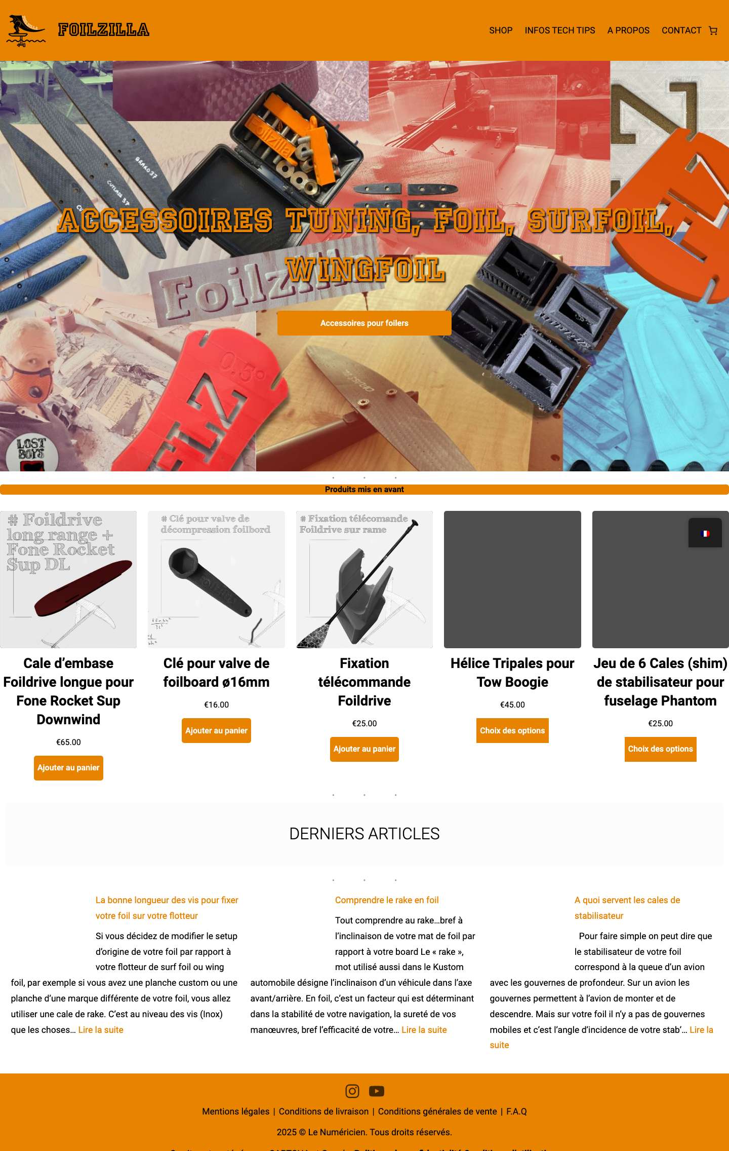 Foilzilla – Accessoires & gadgets pour foilers maniaques - Full Screenshot