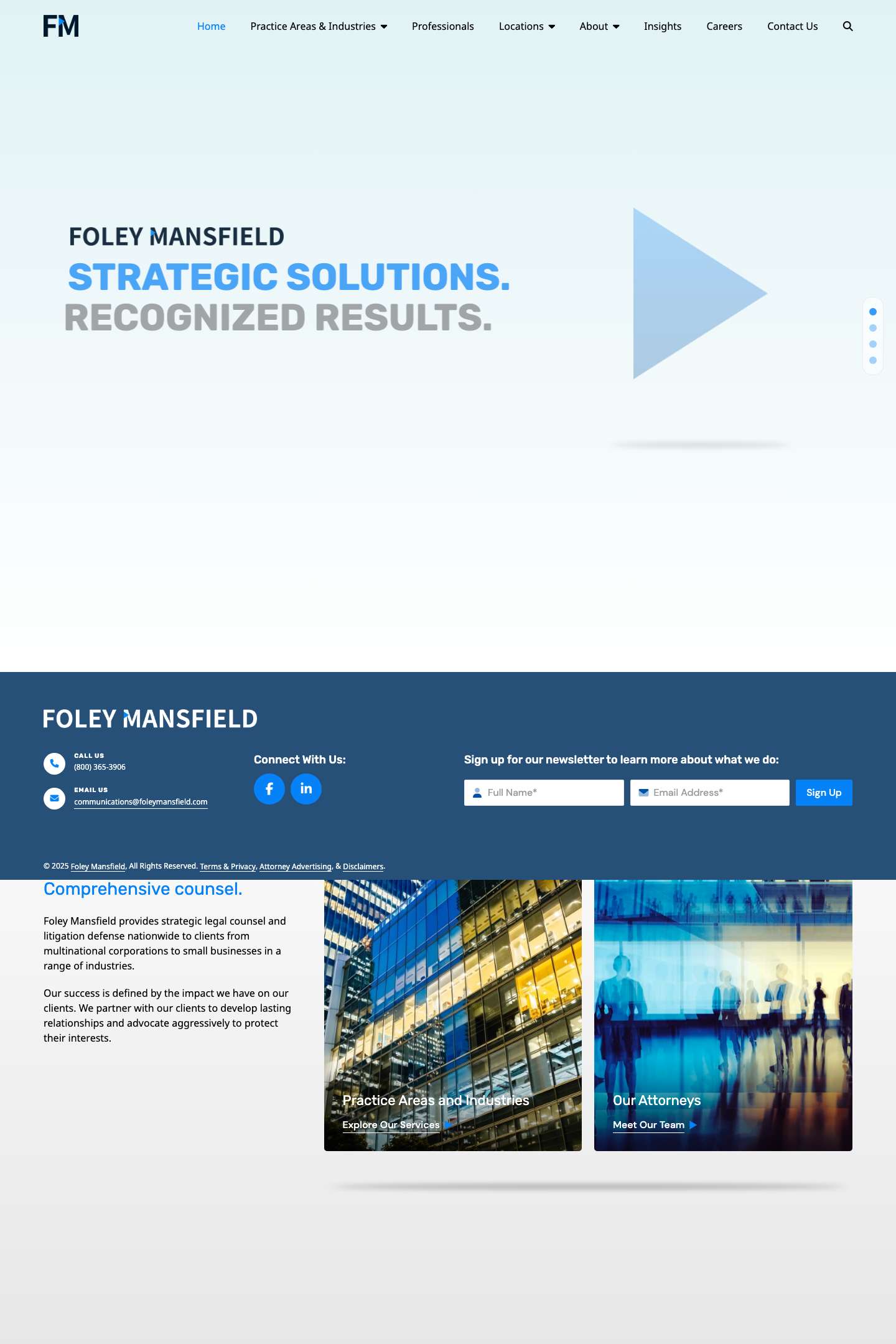 Foley Mansfield | Over 35 Years of Legal Excellence & Client Service - Full Screenshot