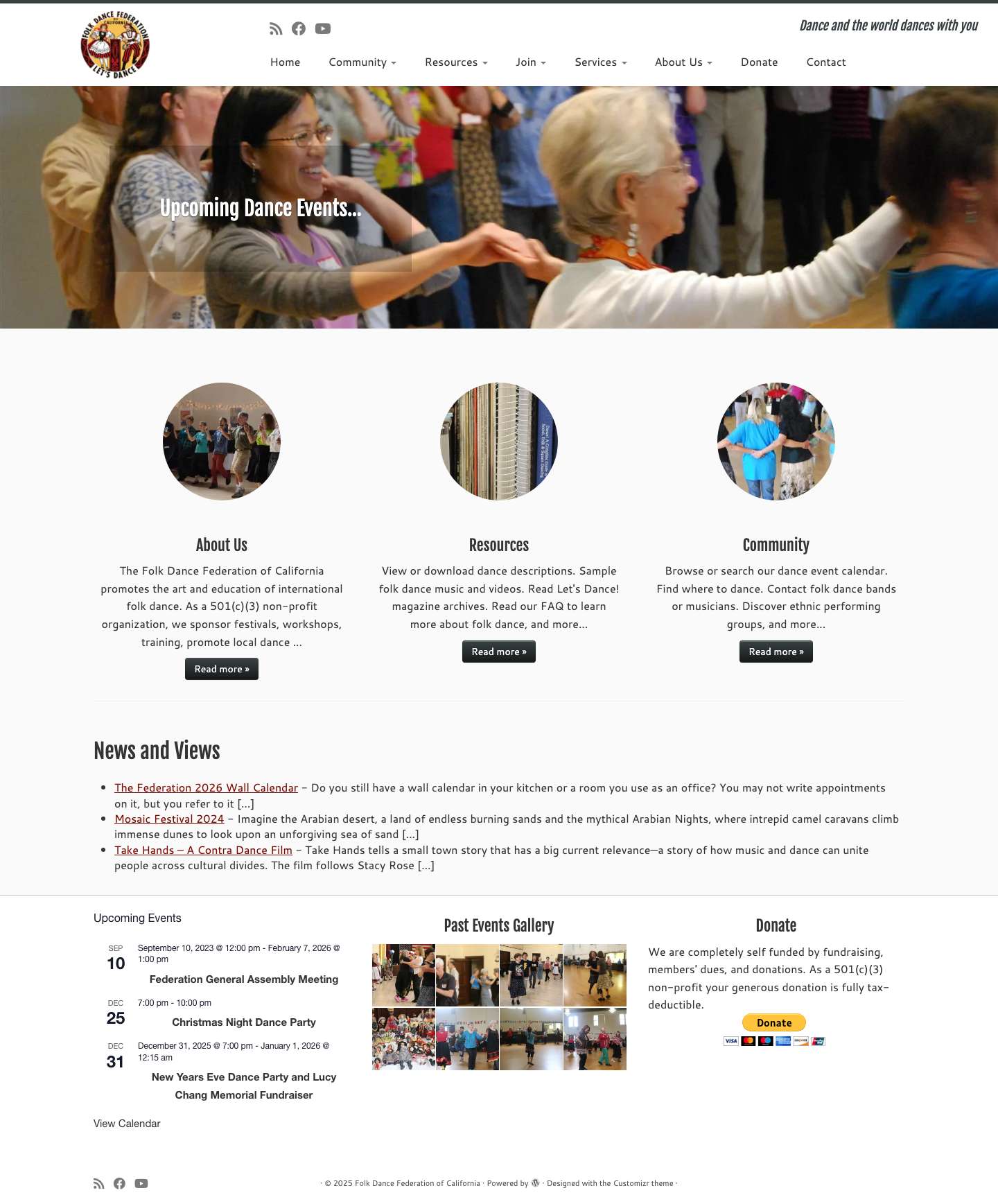 Folk Dance Federation of California – Dance and the world dances with you - Full Screenshot