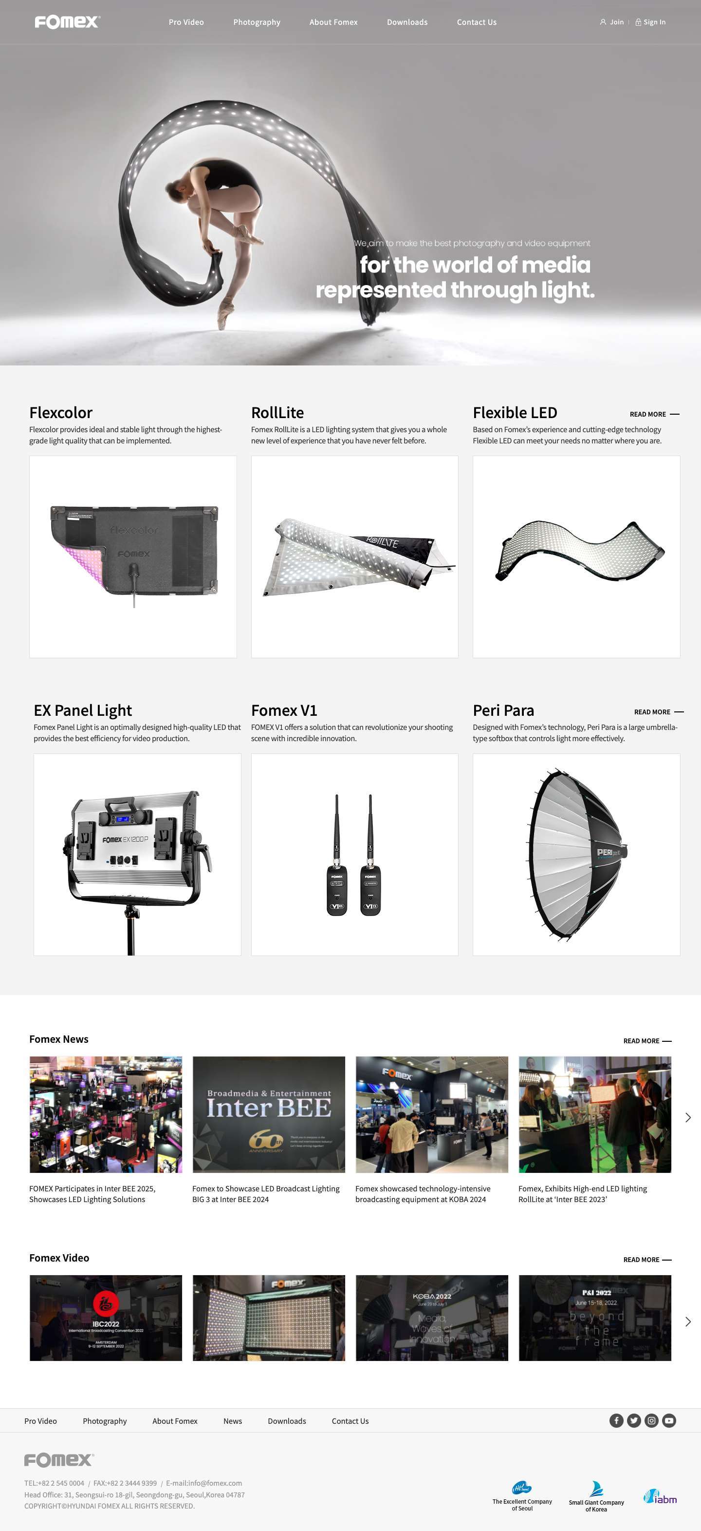 Home - fomex - Full Screenshot