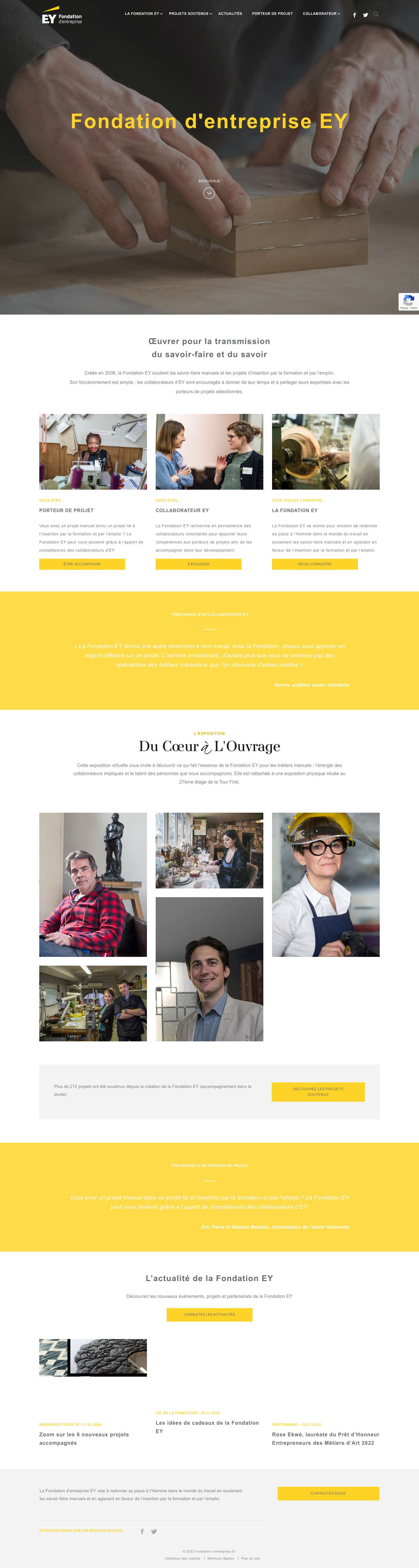 Fondation d'entreprise EY - Full Screenshot