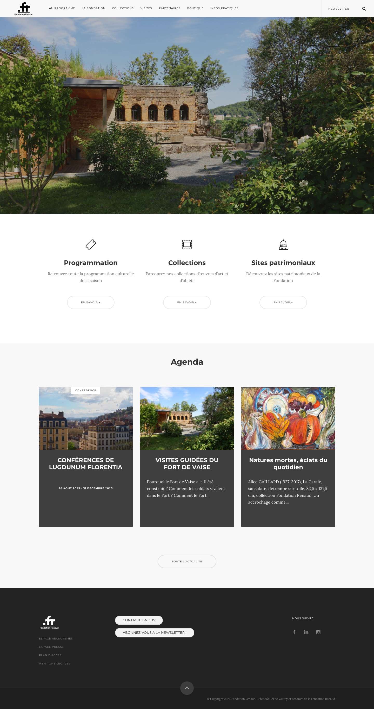 Fondation Renaudicon-newslettericon-ticketicon-articon-patrimoine - Full Screenshot