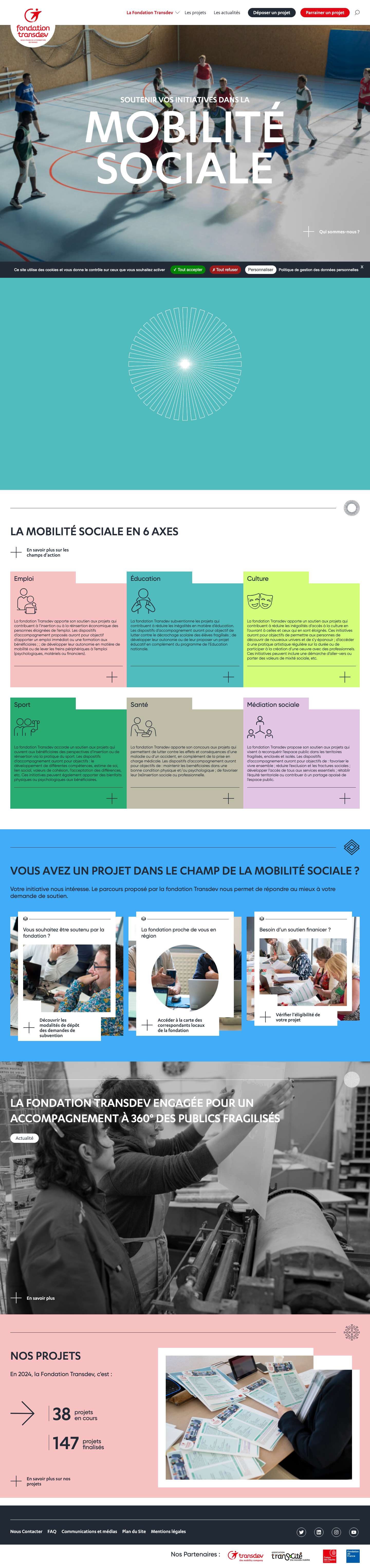 Accueil - Fondation Transdev - Full Screenshot