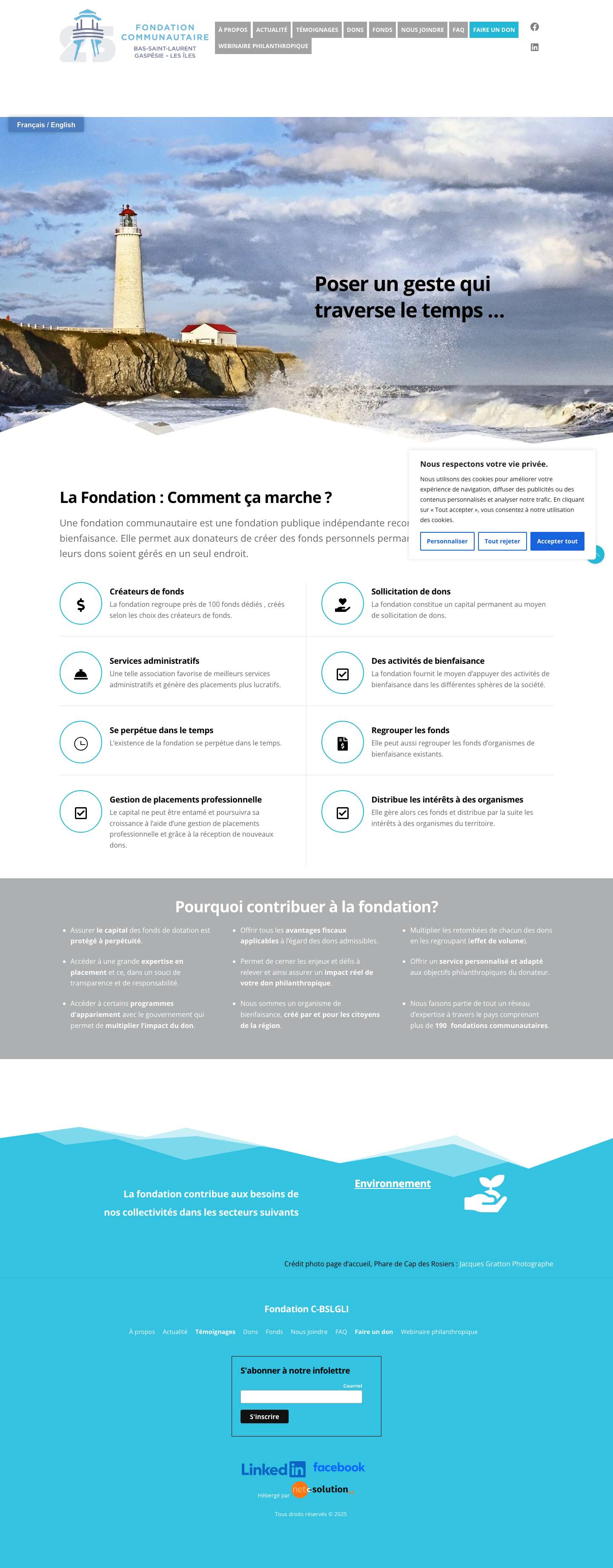 Fondation C-BSLGLI - Full Screenshot
