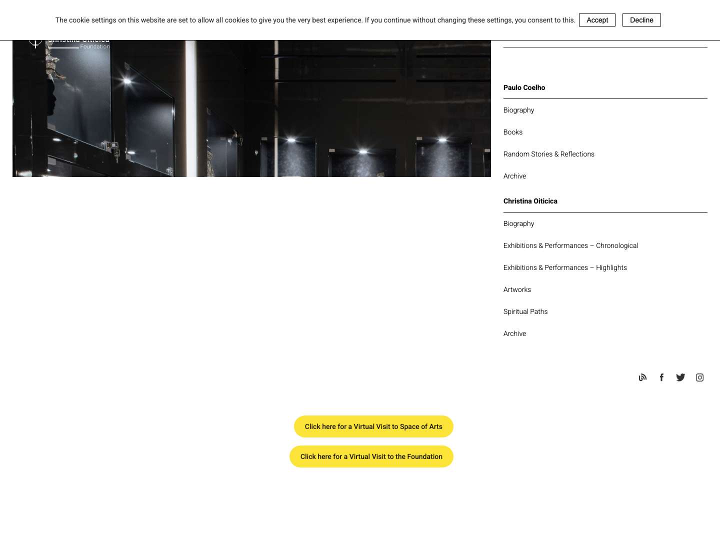 Paulo Coelho & Christina Oiticica Foundation - Full Screenshot
