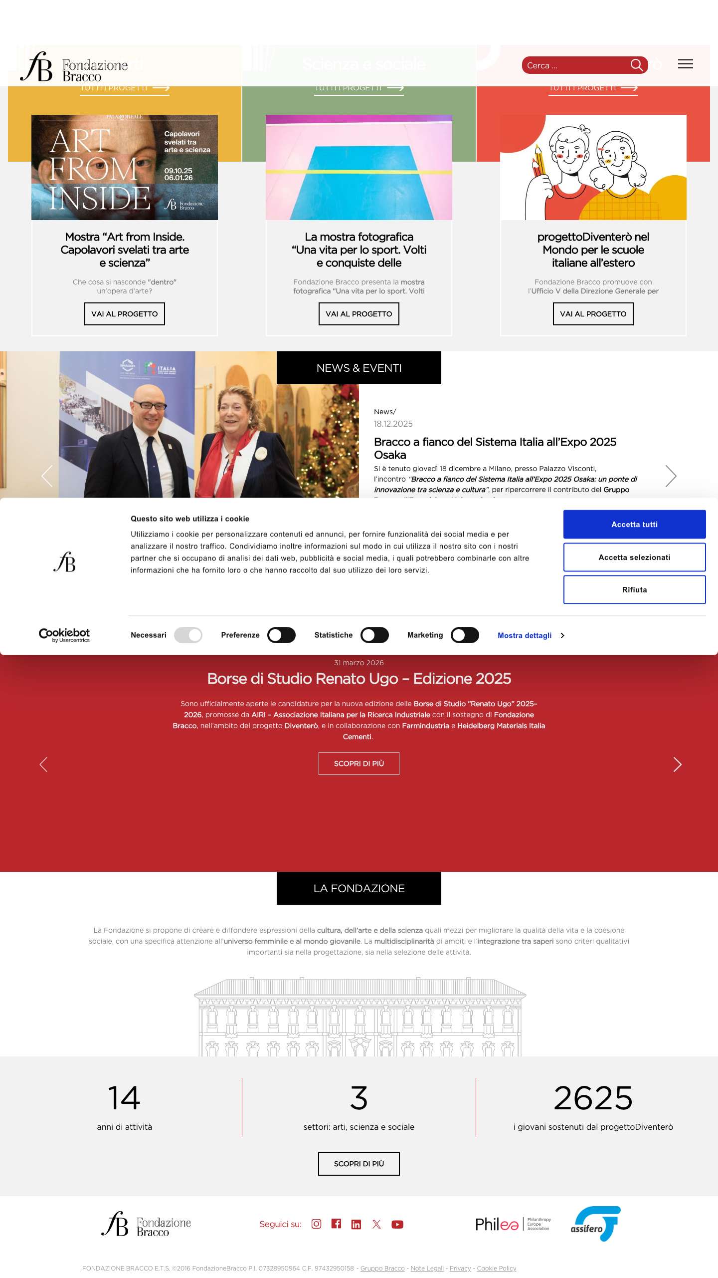 Fondazione Bracco - Full Screenshot