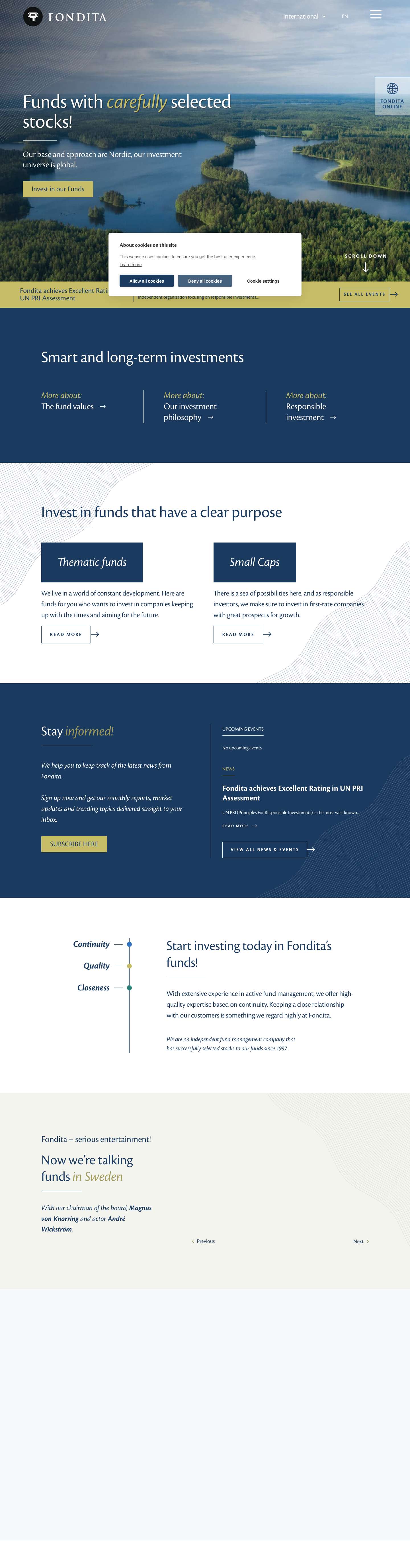 Fondita International | Funds with carefully selected stocks! - Full Screenshot