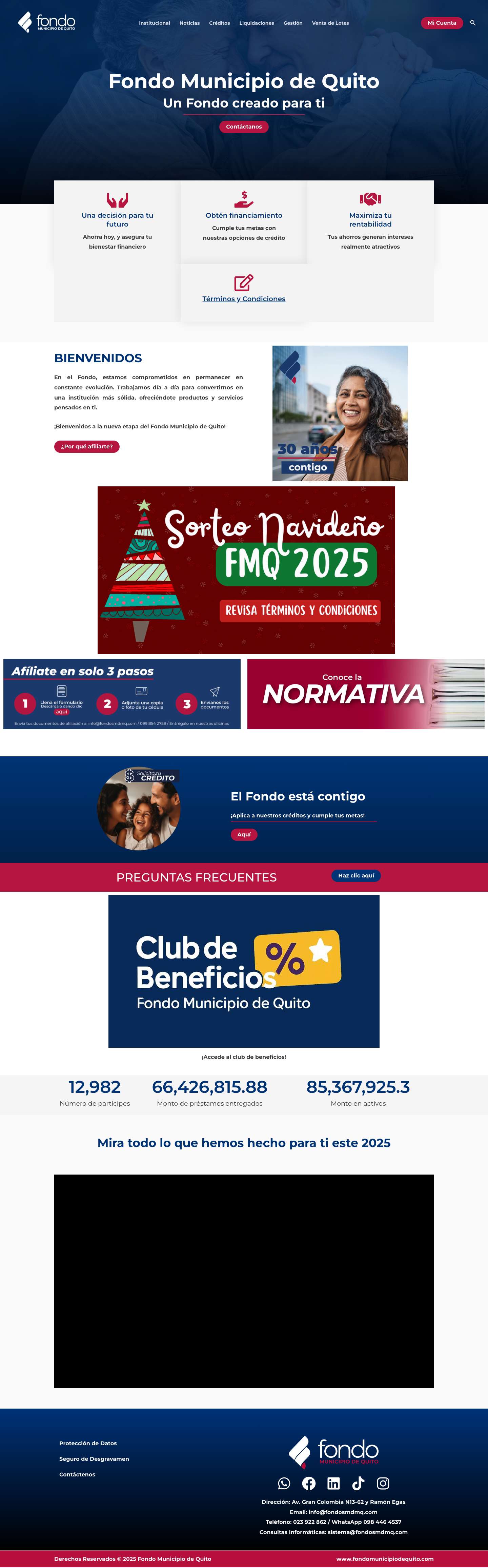 Home - Fondos Municipio de Quito - Full Screenshot