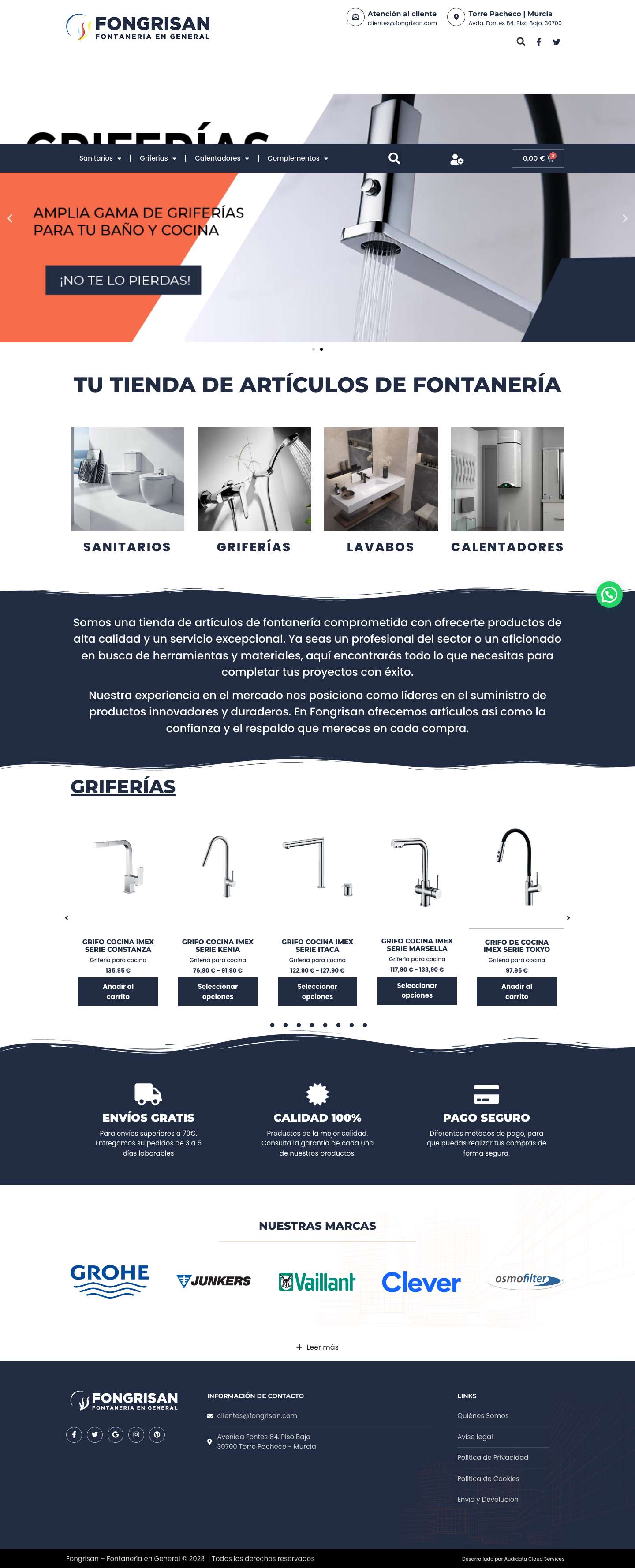 Tienda de artículos de fontanería - Full Screenshot