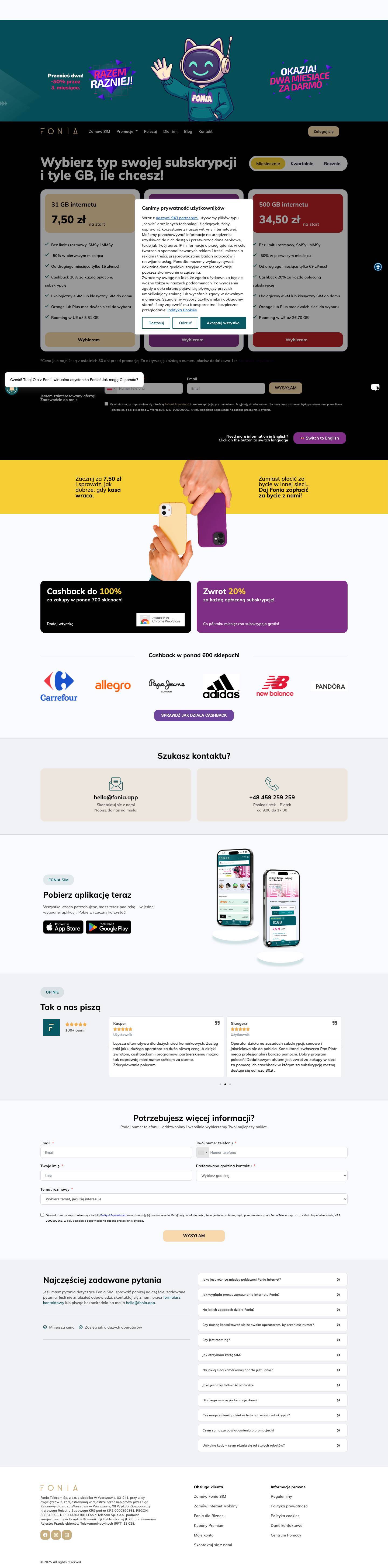 Strona główna - Portal Fonia - Full Screenshot