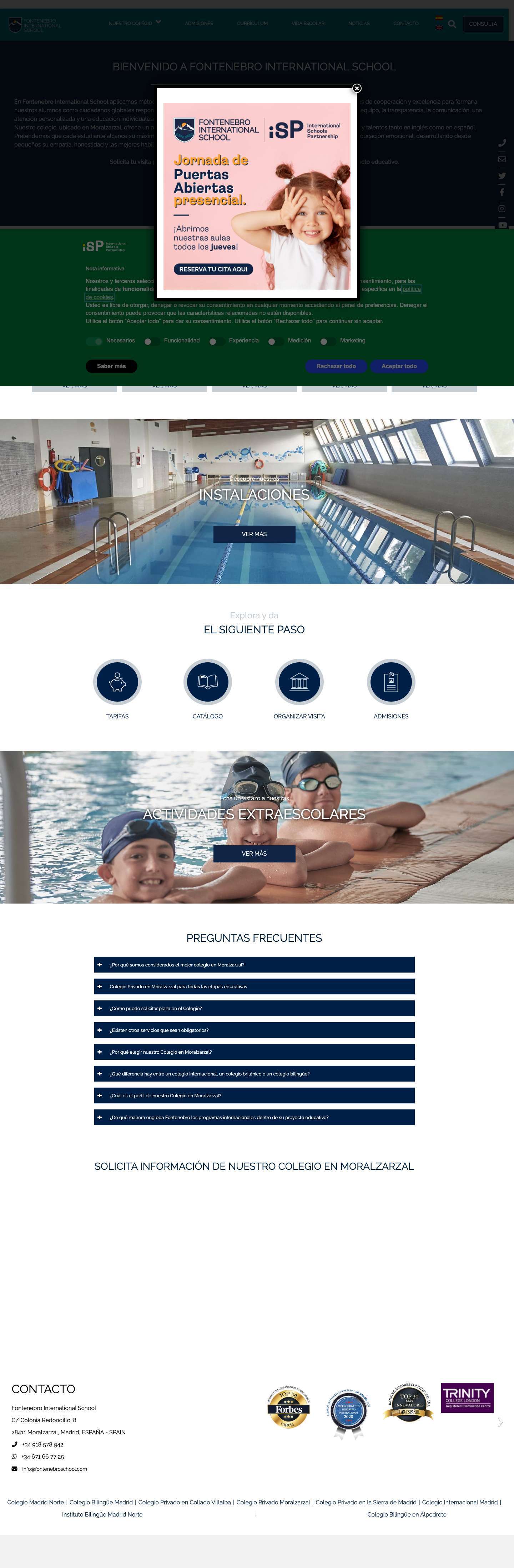 Fontenebro School ® | Colegio Internacional en Moralzarzal - Full Screenshot