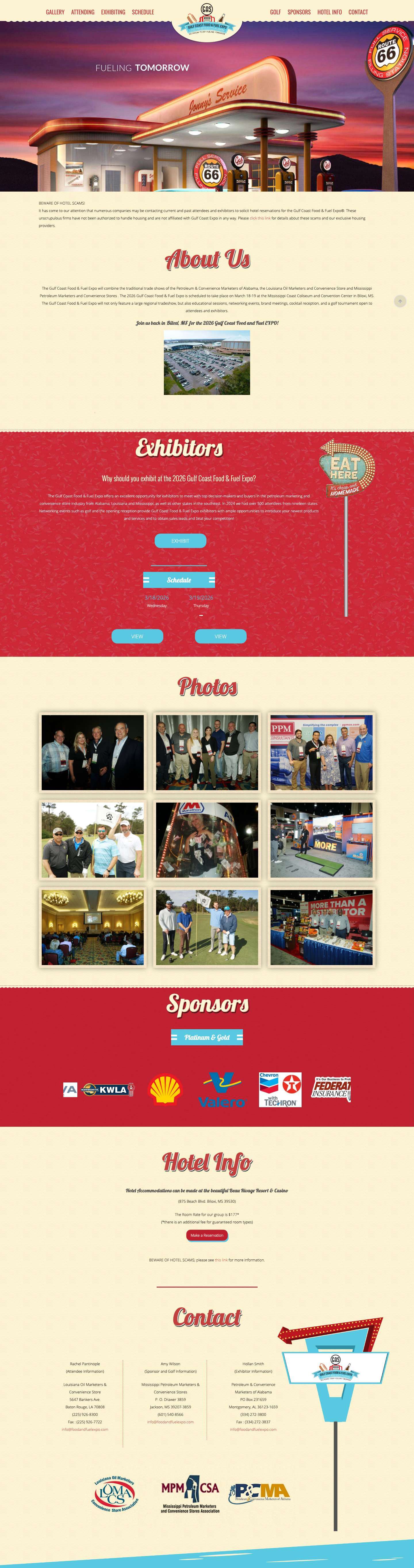 Home - Gulf Coast Food & Fuel Expo - Full Screenshot