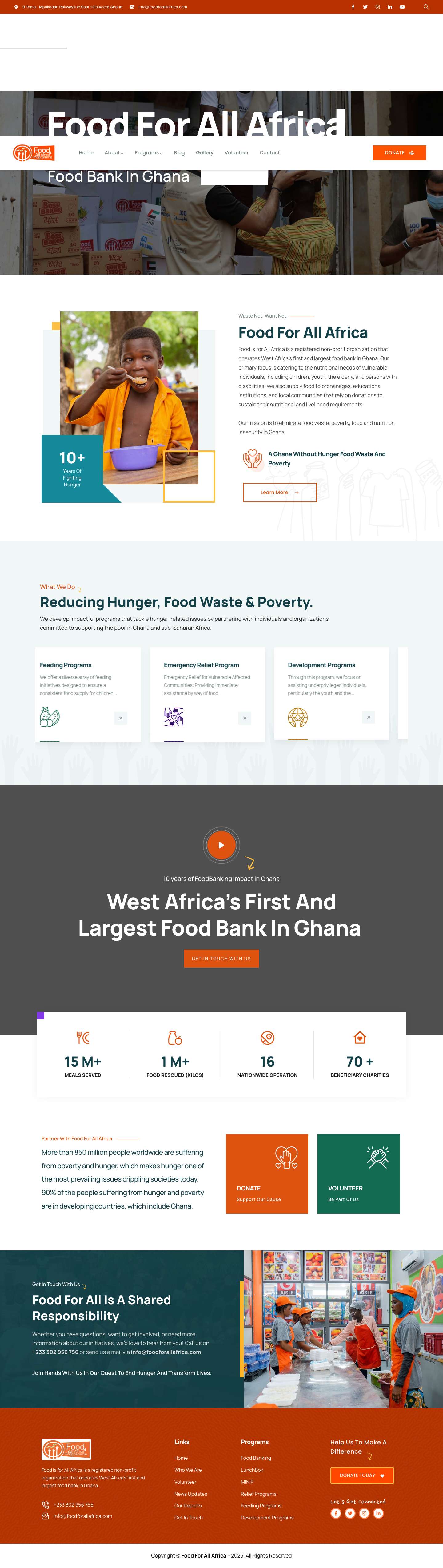 Home - Food For All Africa - Full Screenshot