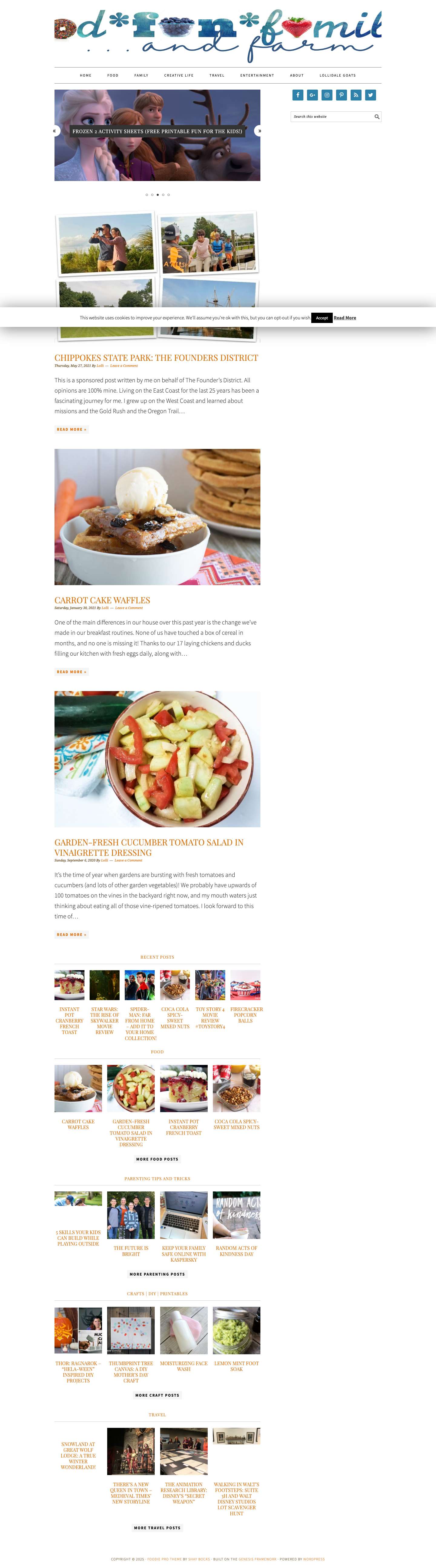 Food Fun Family — A family lifestyle blog about food, family, entertainment, travel and family-friendly products.FacebookGoogle+InstagramPinterestRSSTwitter - Full Screenshot