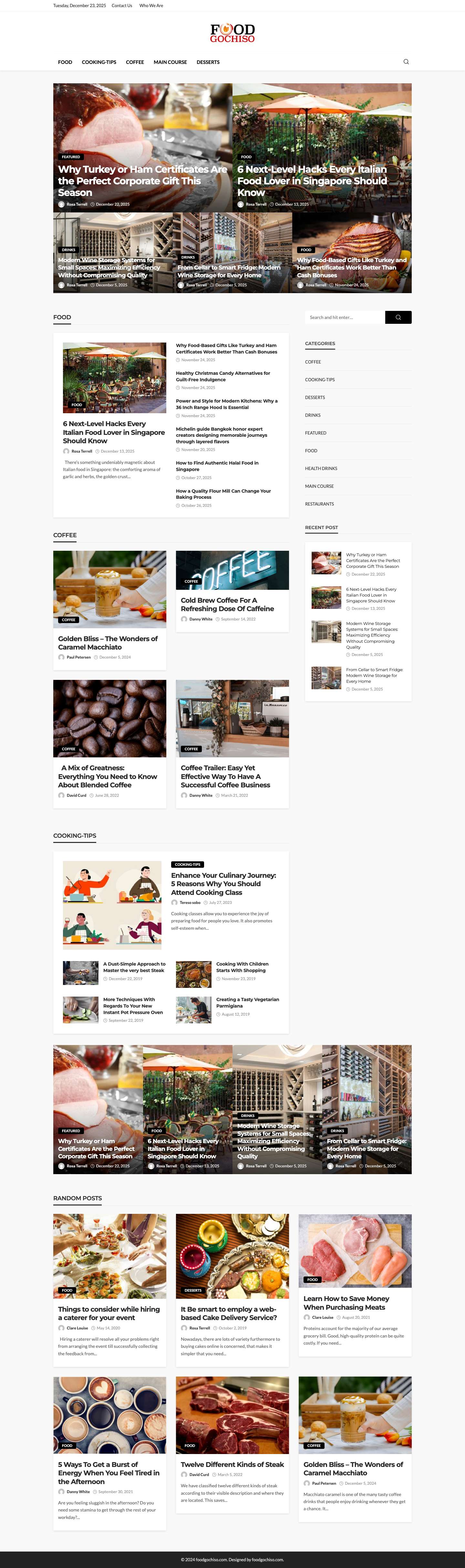 Food Gochiso | Food Blog - Full Screenshot