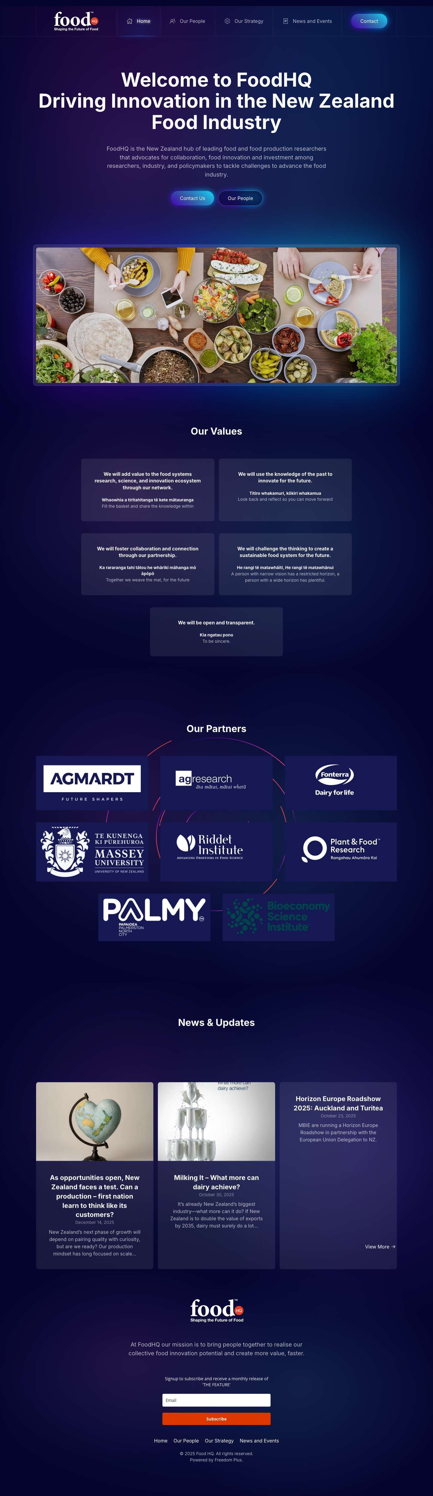 Home - Food HQ - Full Screenshot