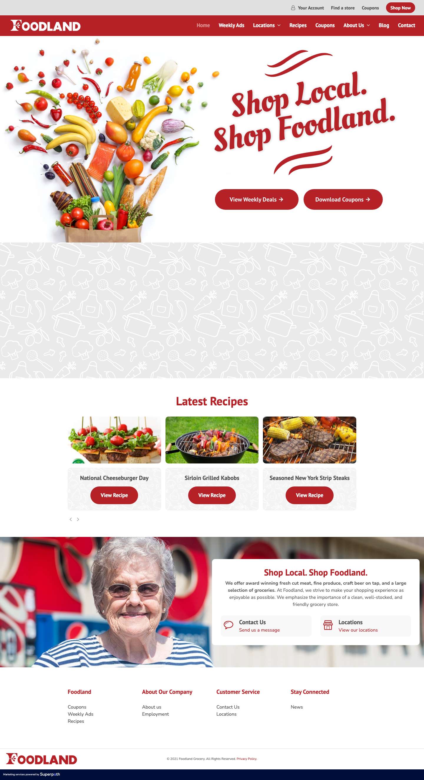 Alabama's Leading Grocery Store| Foodland GrocerySuperpath - Full Screenshot