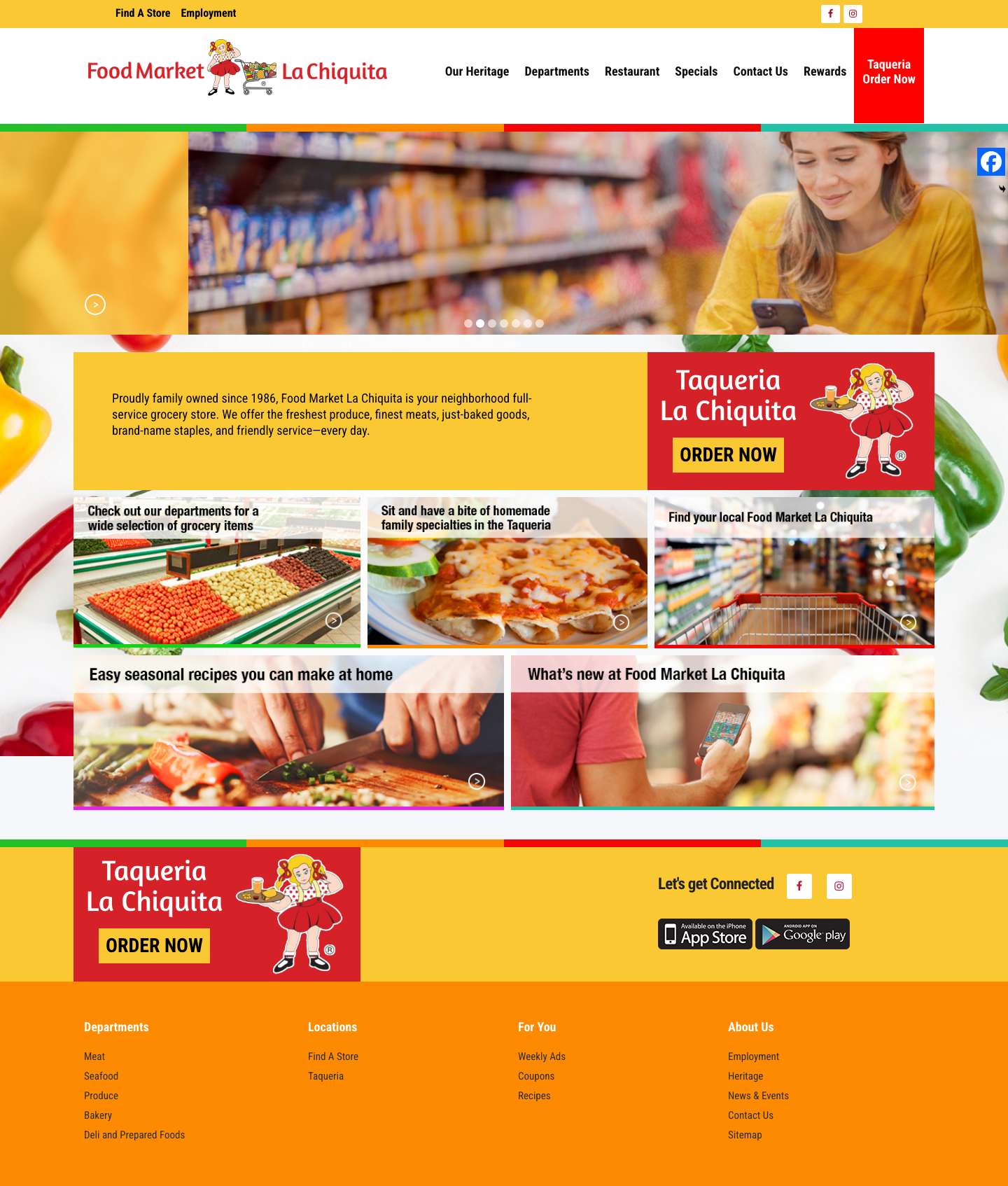 Home - Food Market La Chiquita - Full Screenshot