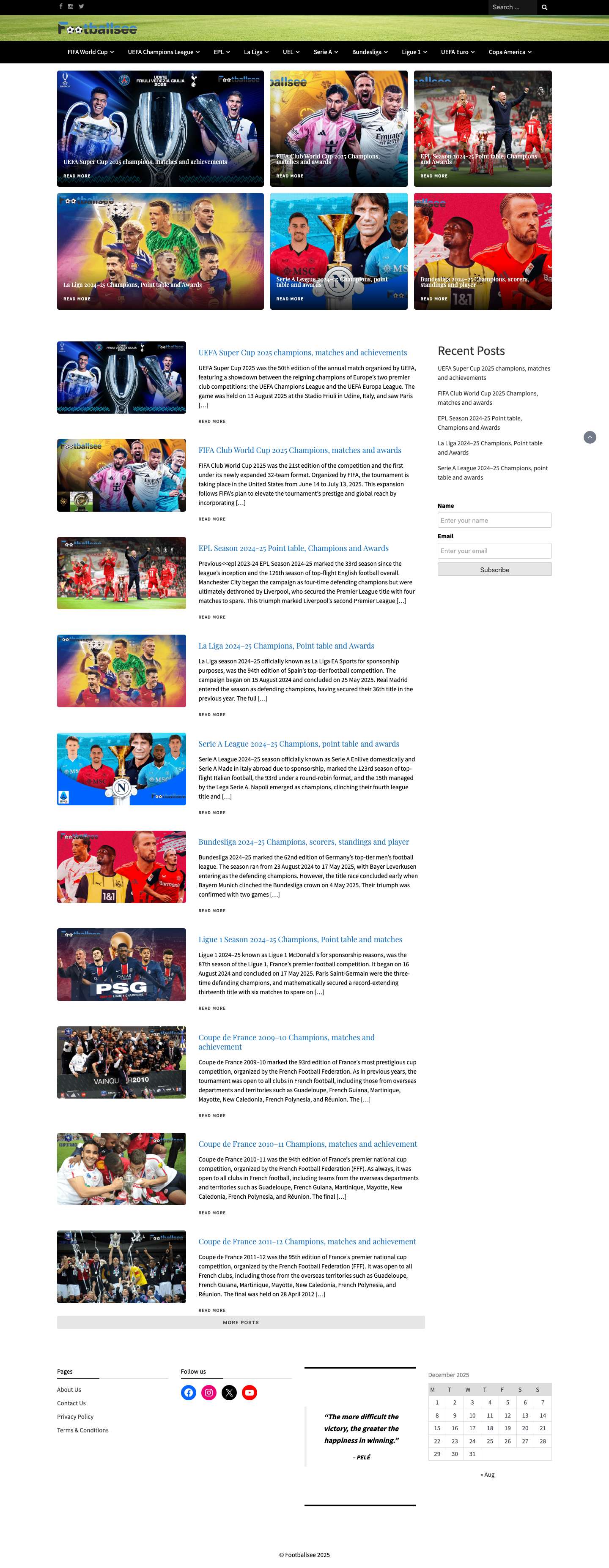 Footballsee - All about Football - Full Screenshot