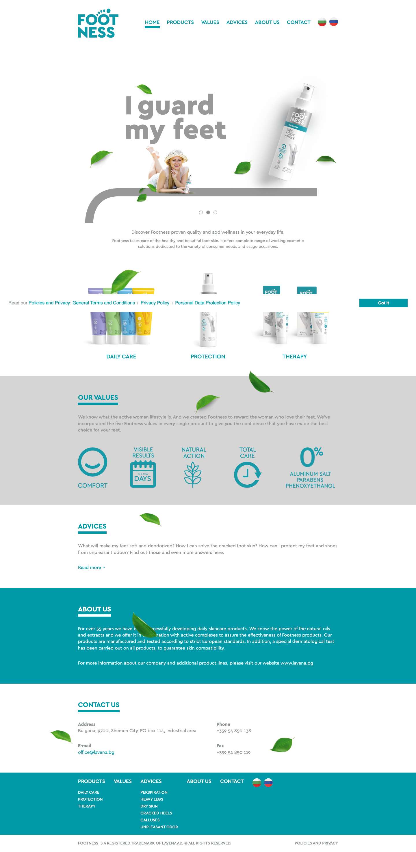 Footness Cosmetics - Discover Footness proven quality and add wellness in your everyday life - Full Screenshot