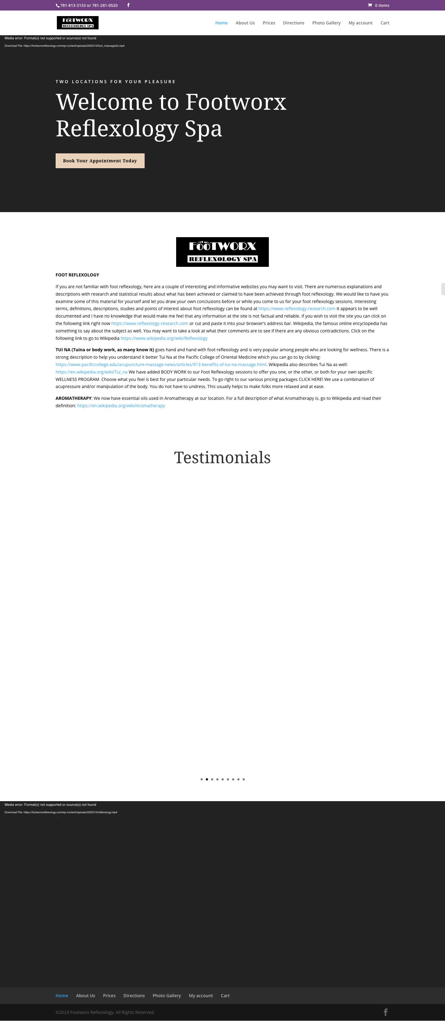 Footworx Reflexology | - Full Screenshot