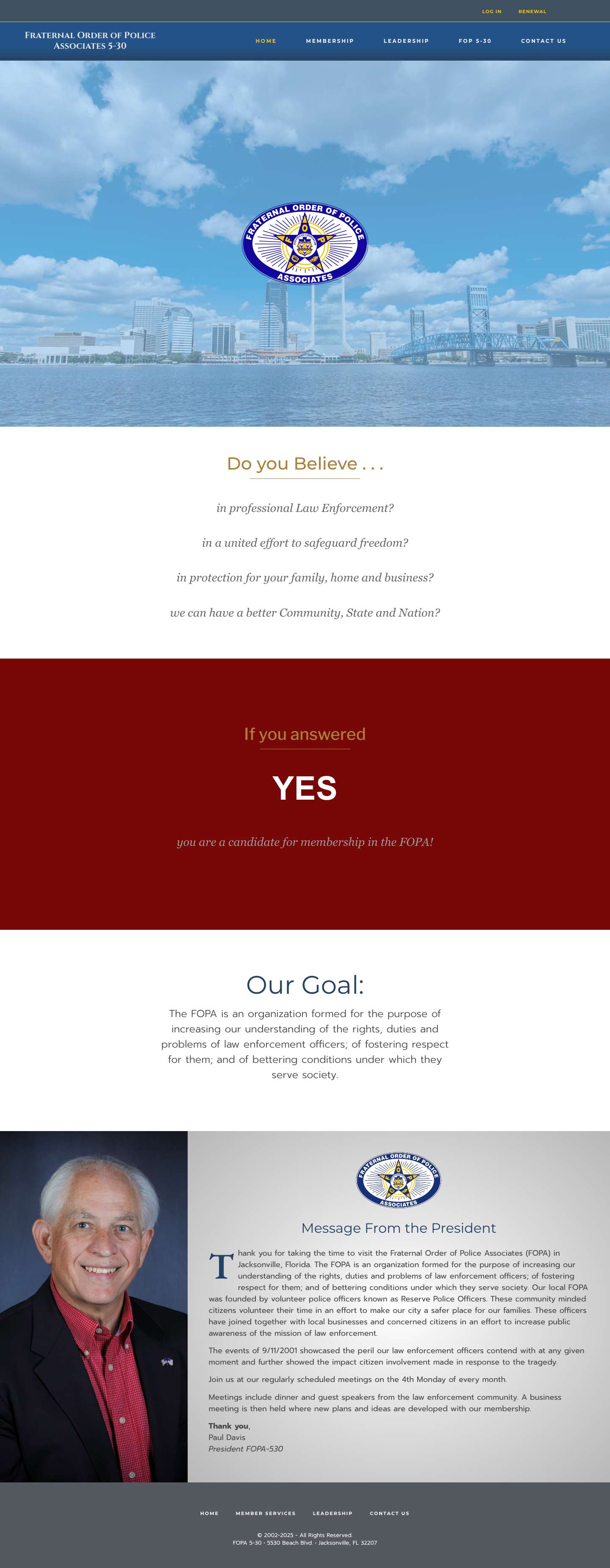 Home - Fraternal Order of Police Associates 5-30 - Full Screenshot