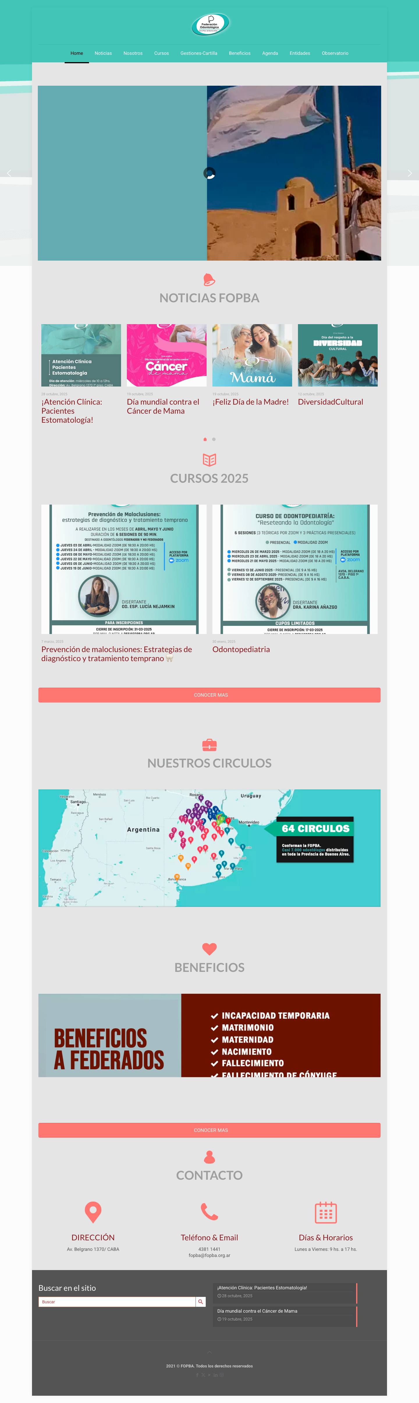 FOPBA – Federación Odontológica de la Provincia de Buenos Aires - Full Screenshot