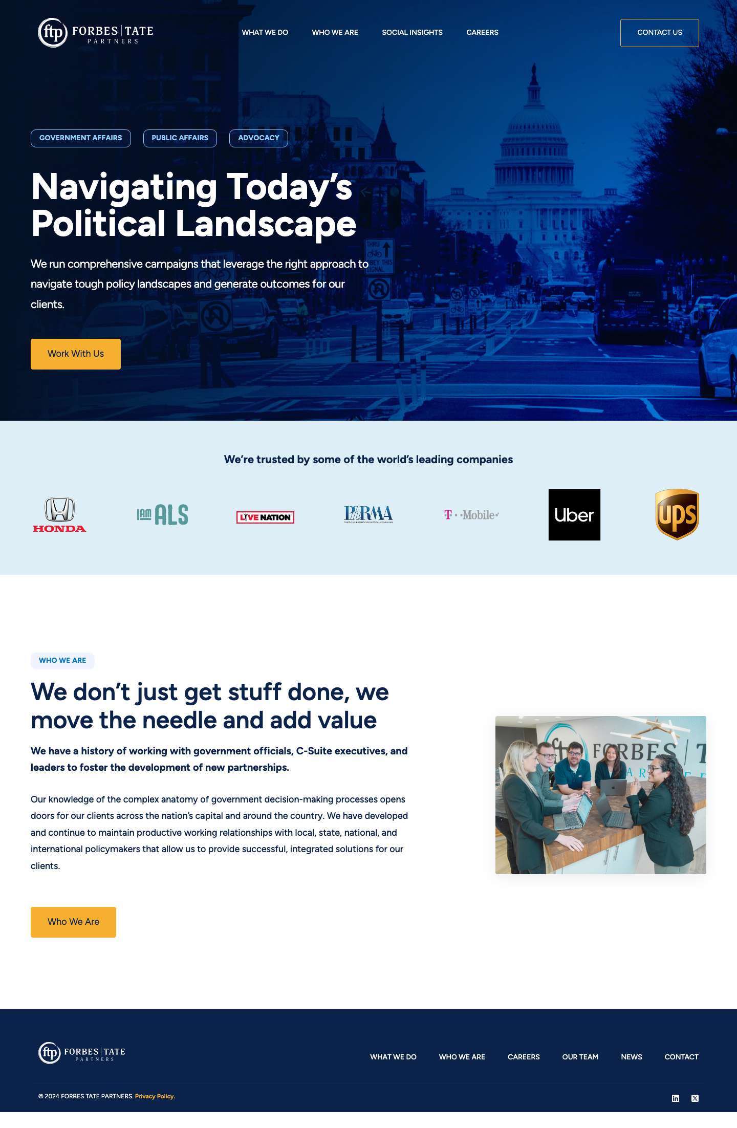 Forbes Tate Partners - Full Screenshot