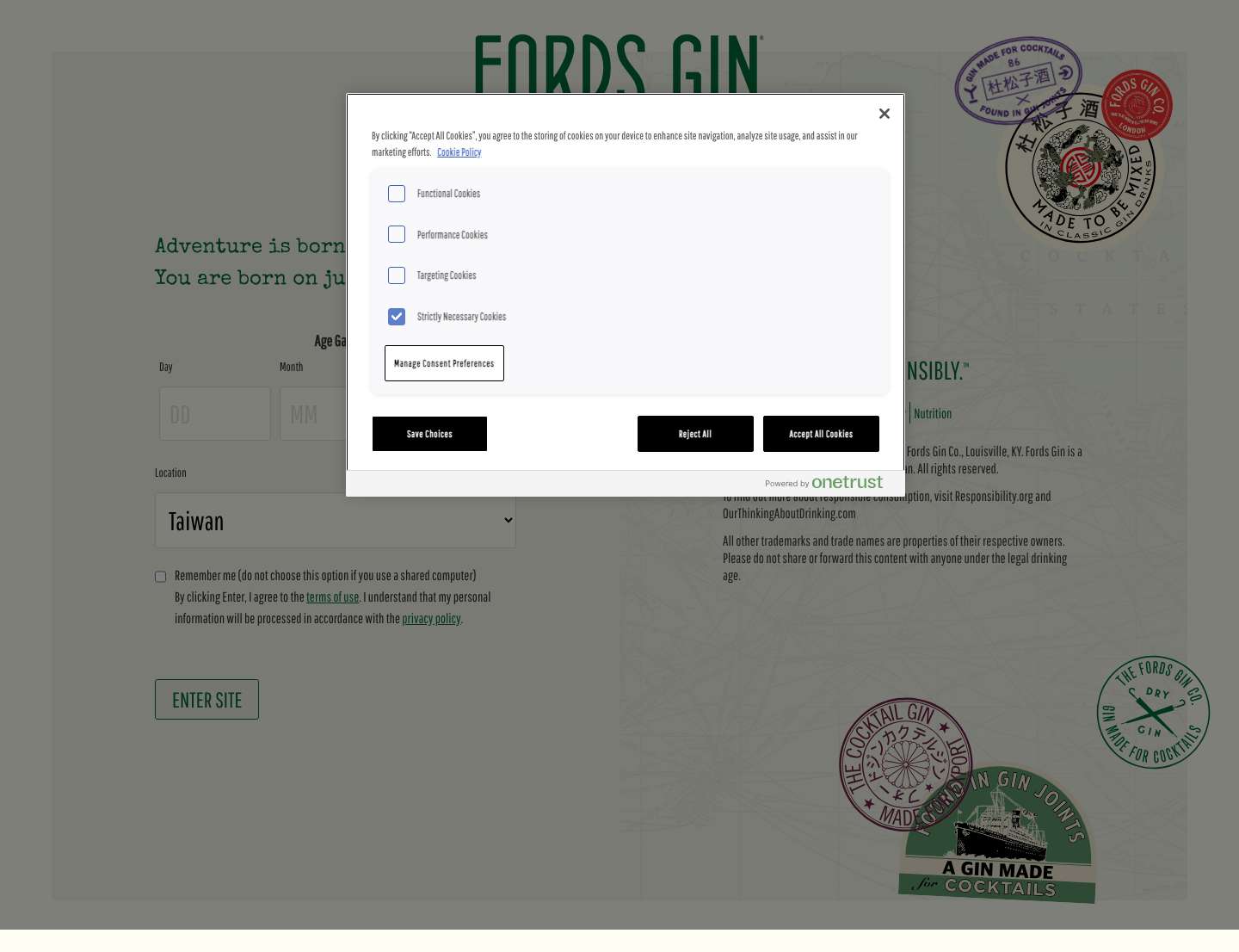 Fords Gin - The Cocktail Gin - Full Screenshot