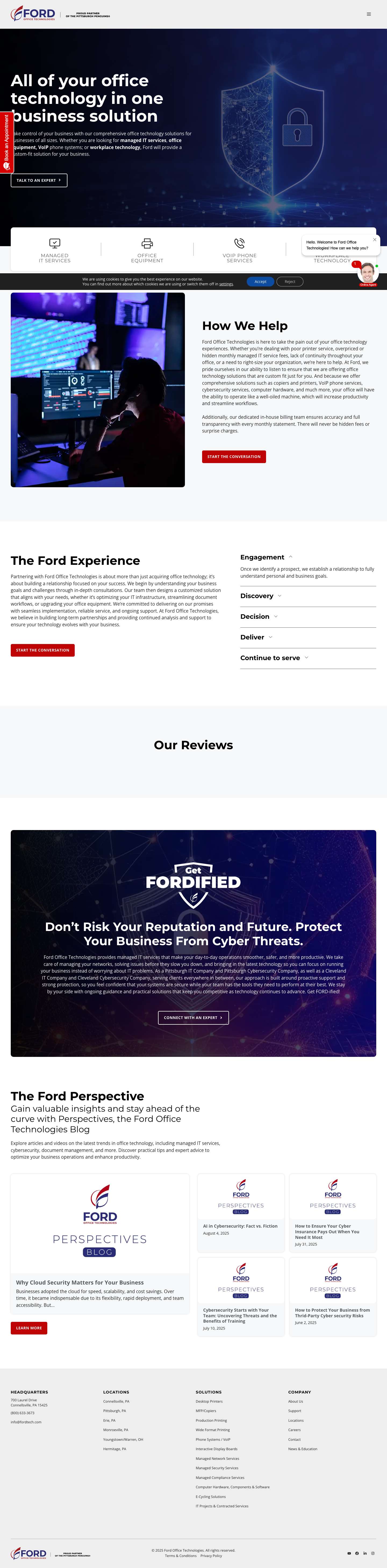 Office Technology and IT Services | Ford Office Technologies - Full Screenshot
