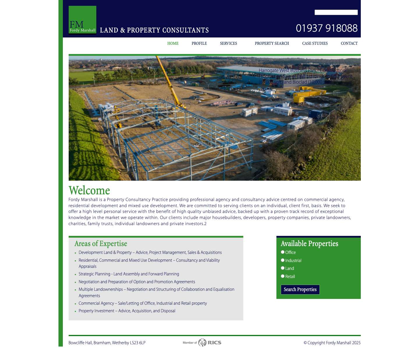 Fordy Marshall - Commercial & Residential Property Consultancy Practice - Full Screenshot