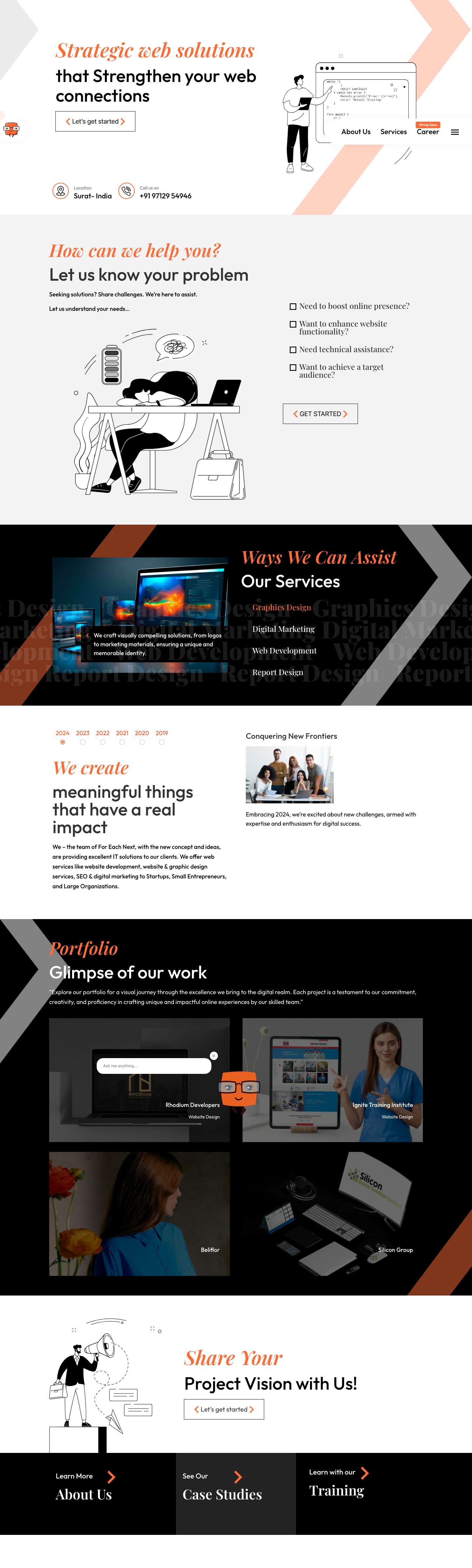 ForEachNext - Digital Services Agency in India - Full Screenshot