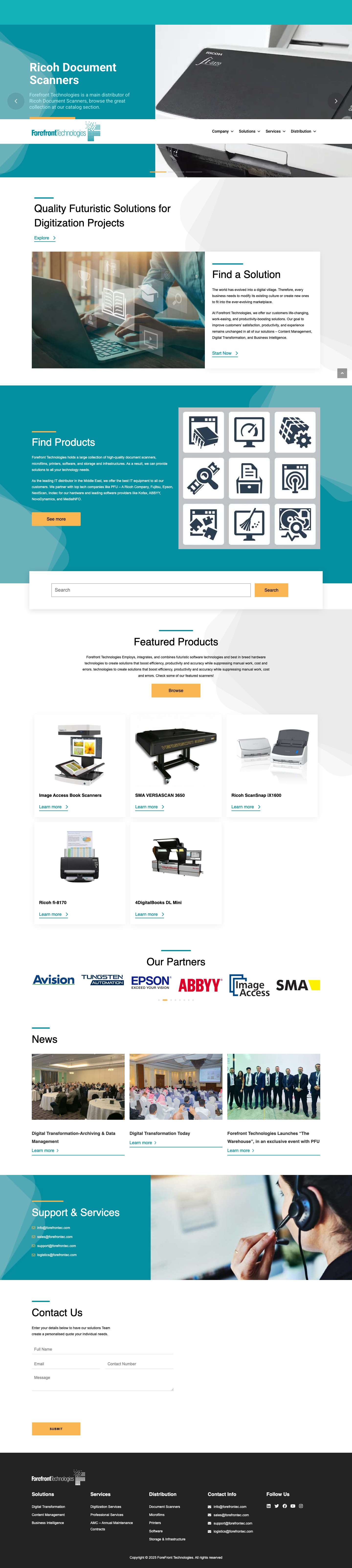 Digital Transformation Solutions Provider | Forefront Technologies - Full Screenshot