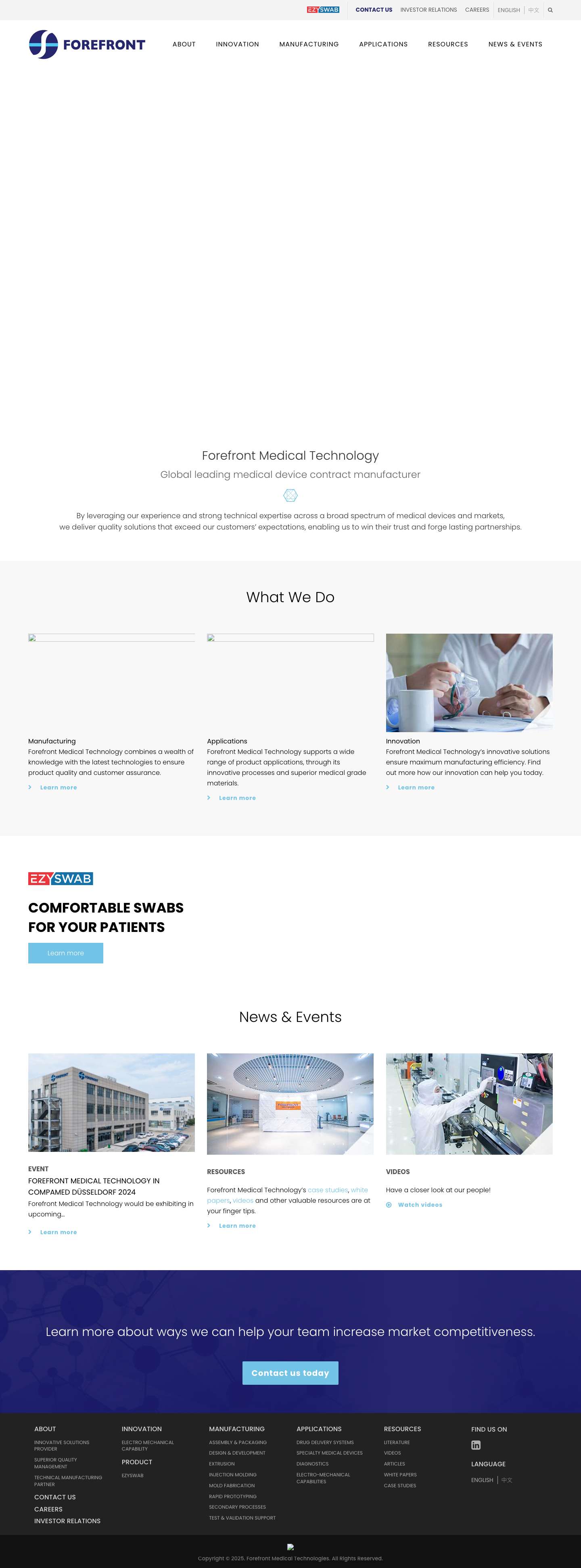 Home | Forefront Medical Technologies - Full Screenshot