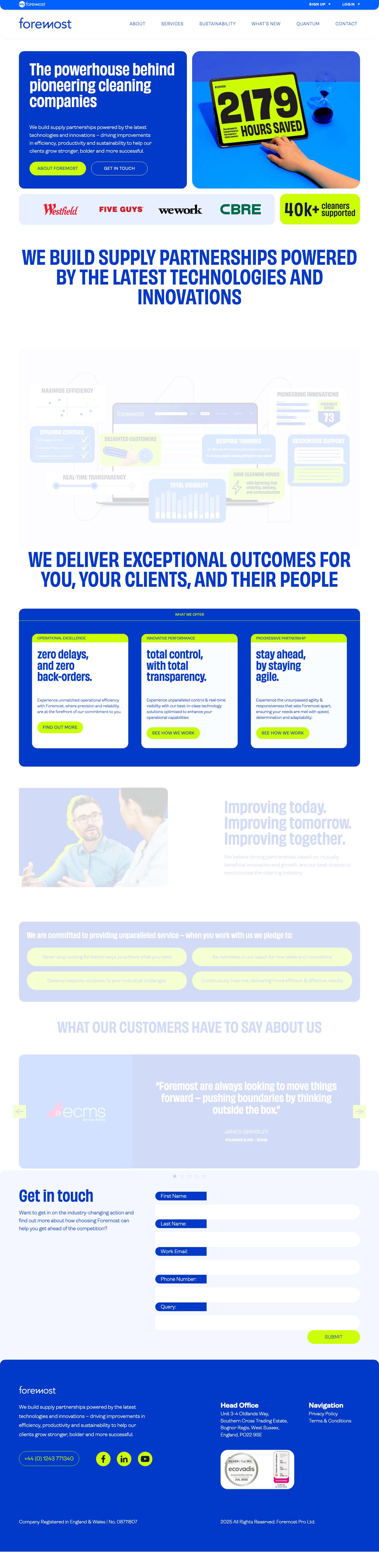 Foremost UK: Cleaning Products & Janitorial Supplies - Full Screenshot