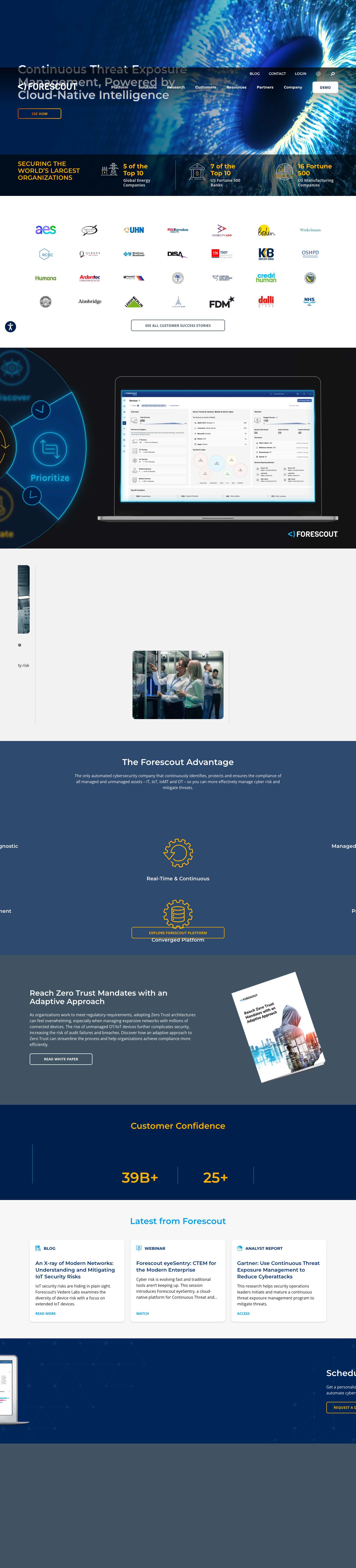 Forescout – Manage cyber risk and mitigate threats, continuously.ForescoutForescout - Full Screenshot
