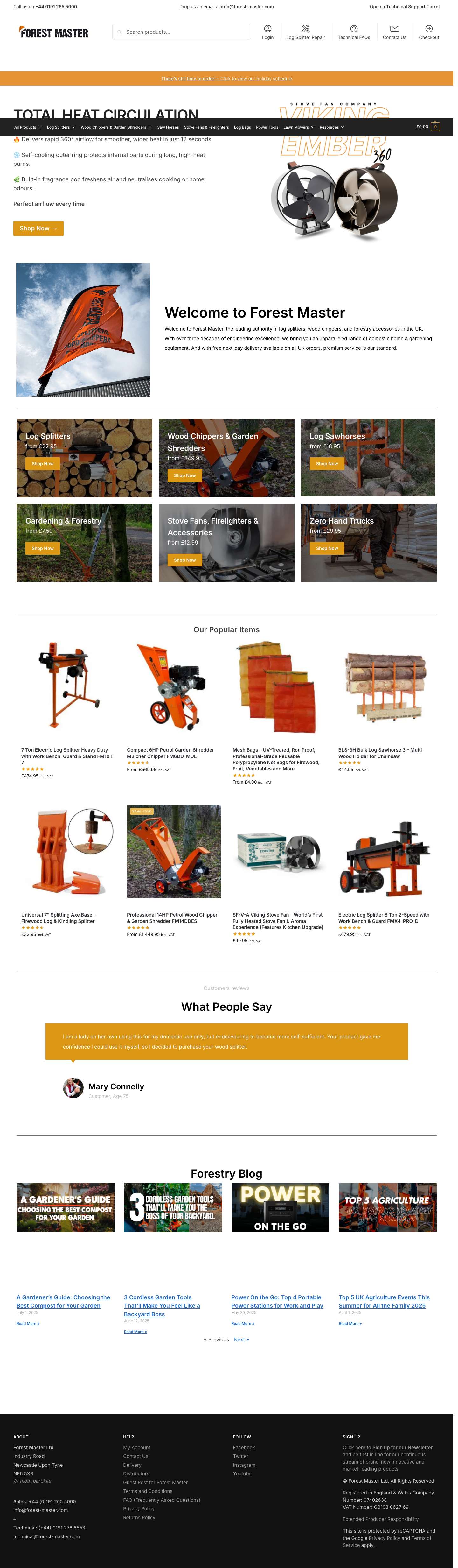 Forest Master | Award Winning Forestry Equipment - Full Screenshot