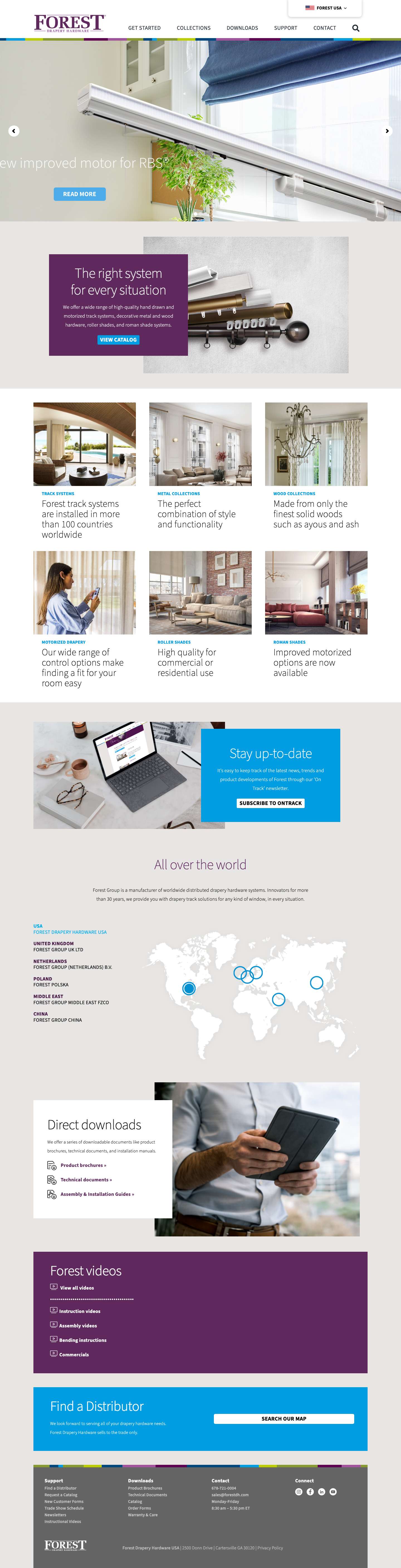 Forest Drapery Hardware | United States - Full Screenshot