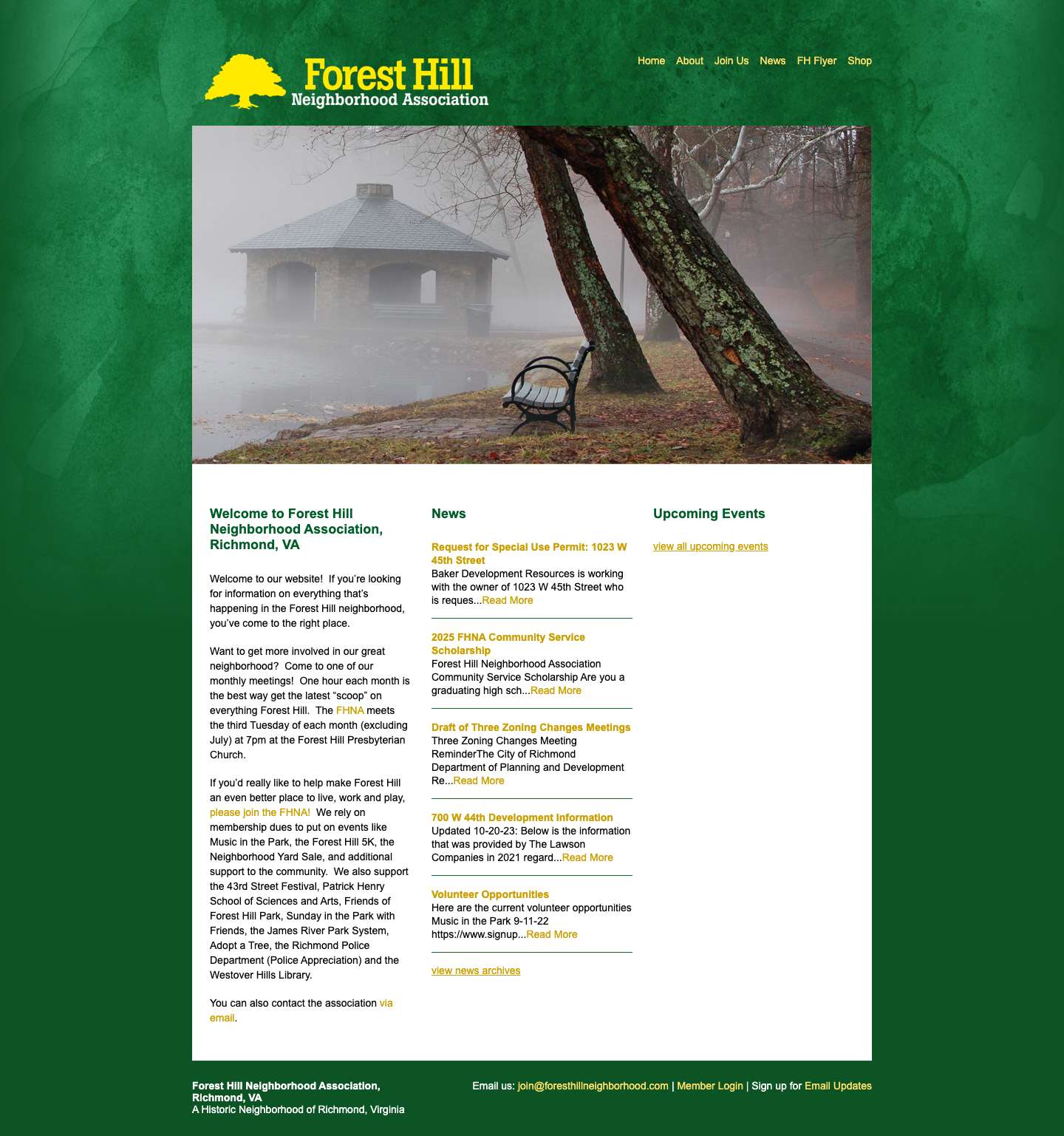 Forest Hill Neighborhood Association, Richmond, VA | - Full Screenshot