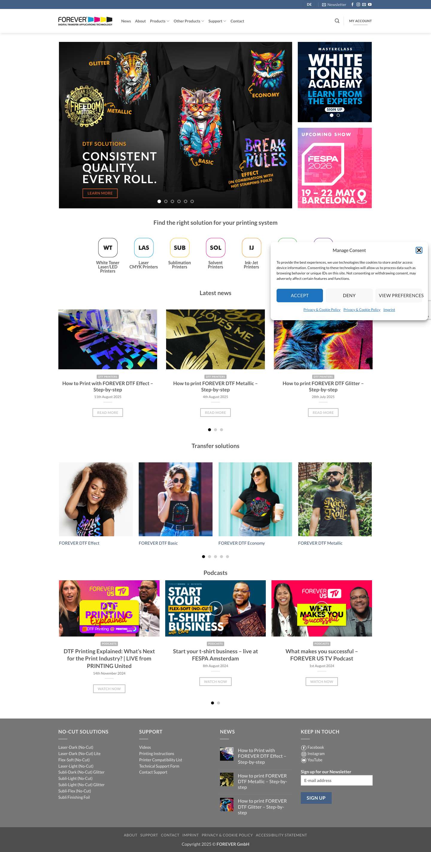 Homepage - FOREVER GmbH - Full Screenshot