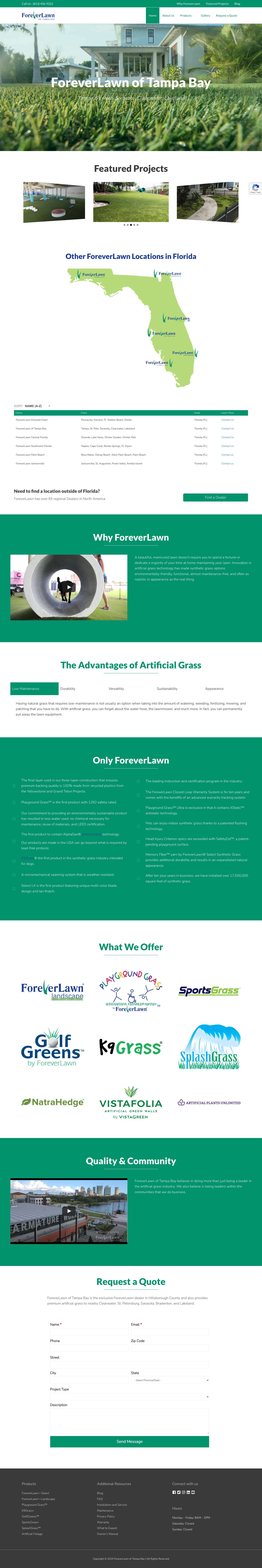 Home - ForeverLawn of Tampa Bay - Full Screenshot