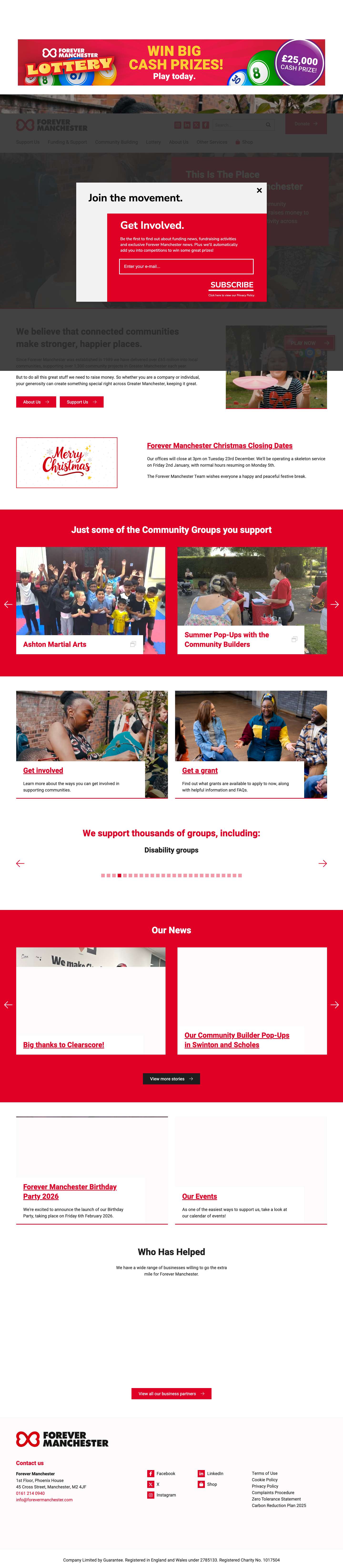 Forever Manchester - Charity - Full Screenshot