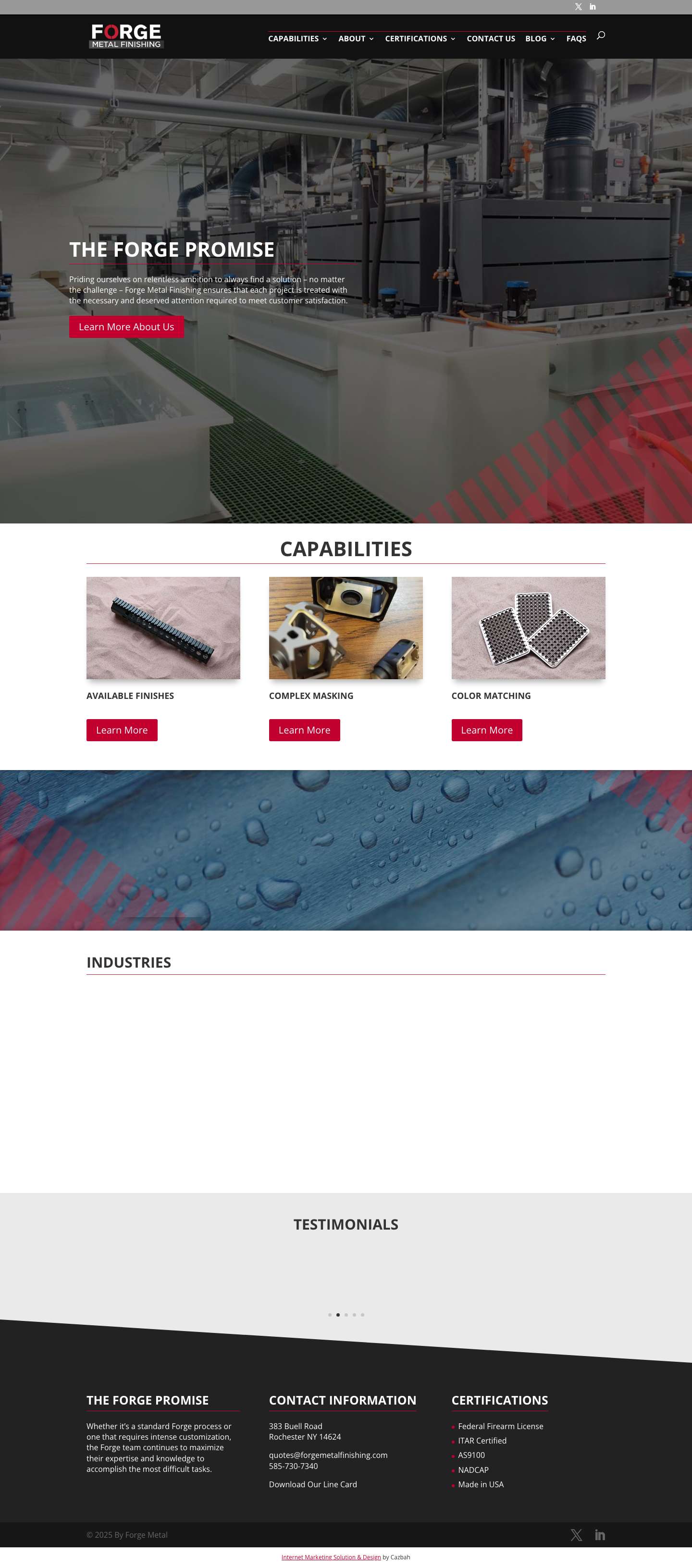 Custom & Standard Metal Finish | Masking | Color Matching - Forge Metal - Full Screenshot