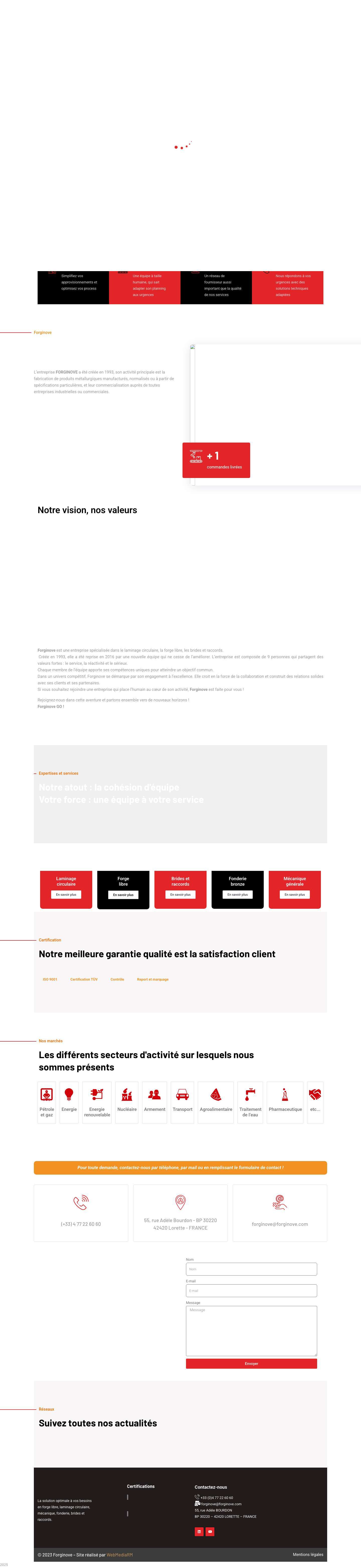 Accueil - Forginove - Full Screenshot