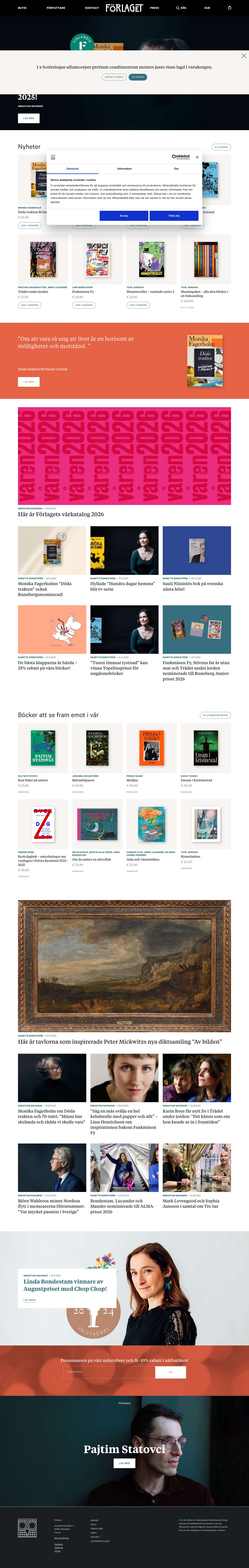 Första sidan - Förlaget - Full Screenshot