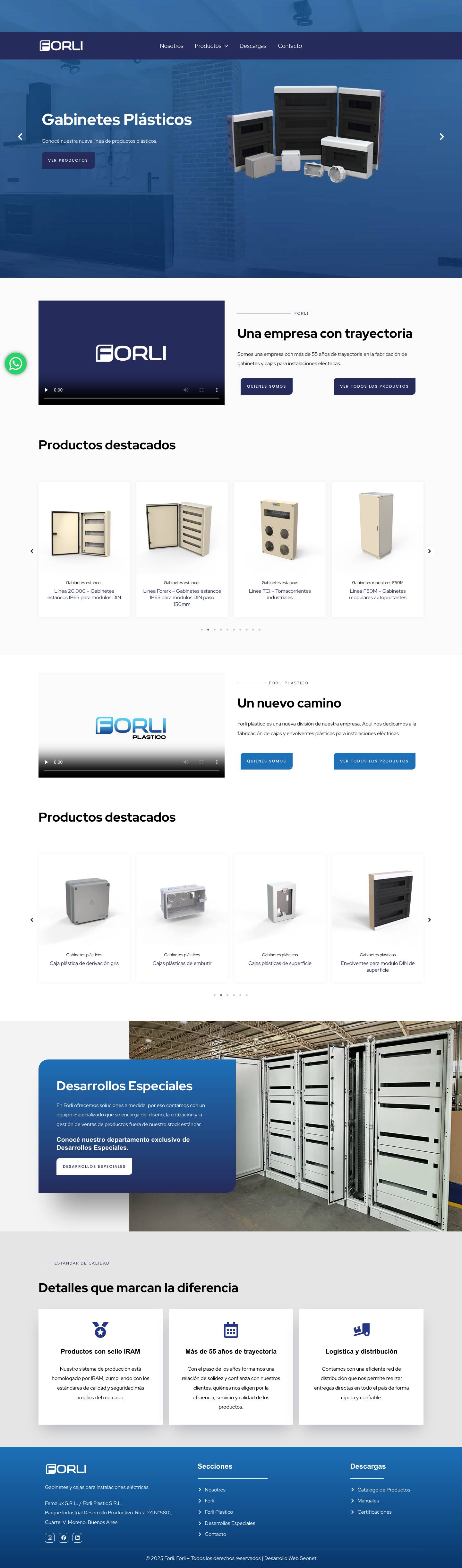 Inicio - Forli- Gabinetes plásticos y metálicos - Full Screenshot