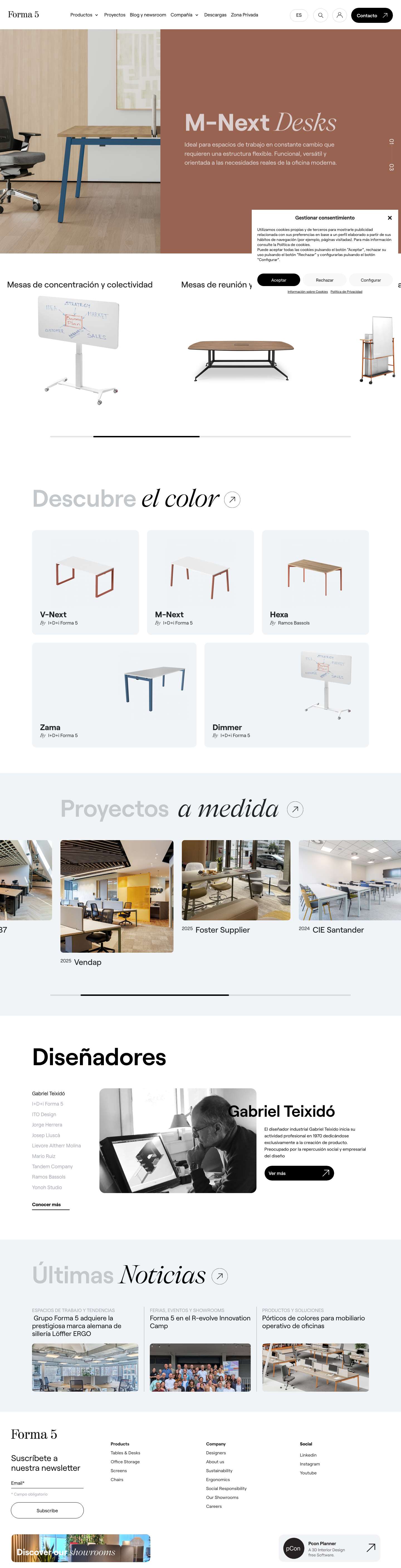 ▶ Fábrica de muebles de oficina para empresas - Grupo Forma 5 - Full Screenshot