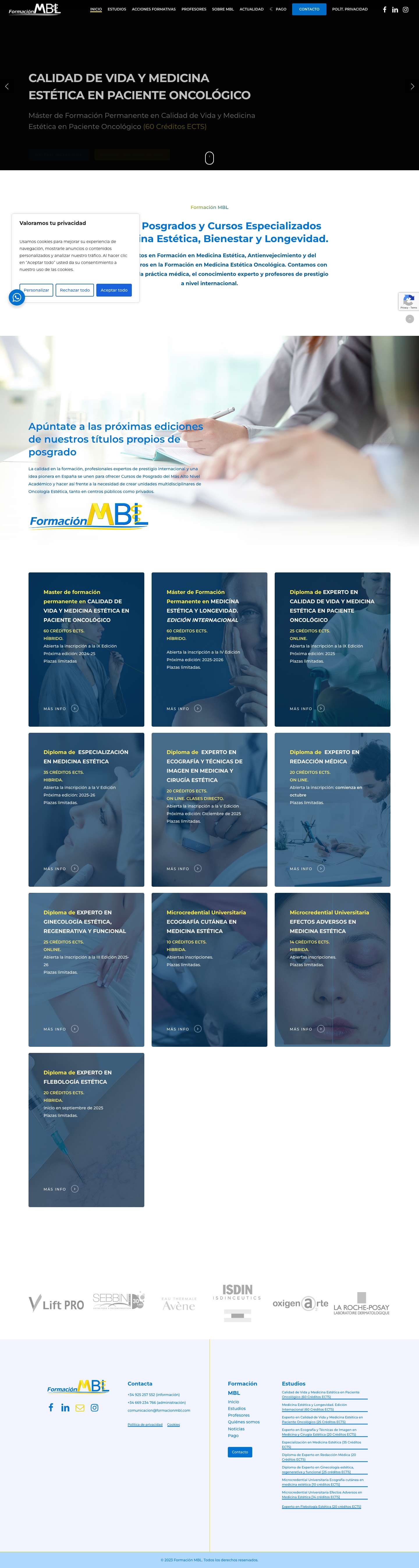 Formación MBL – Centro colaborador de posgrado de la Universidad de Alcalá - Full Screenshot