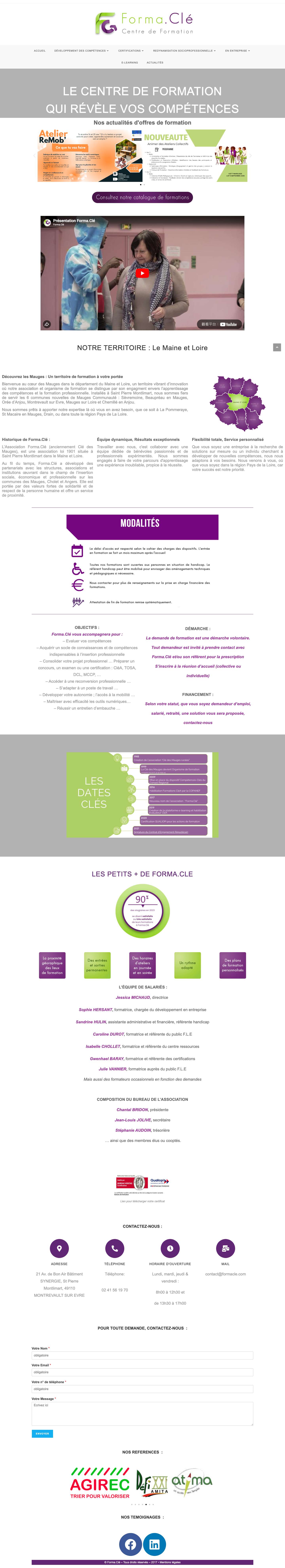 Forma.Cle - Le centre de formation à votre écoute ! - Full Screenshot