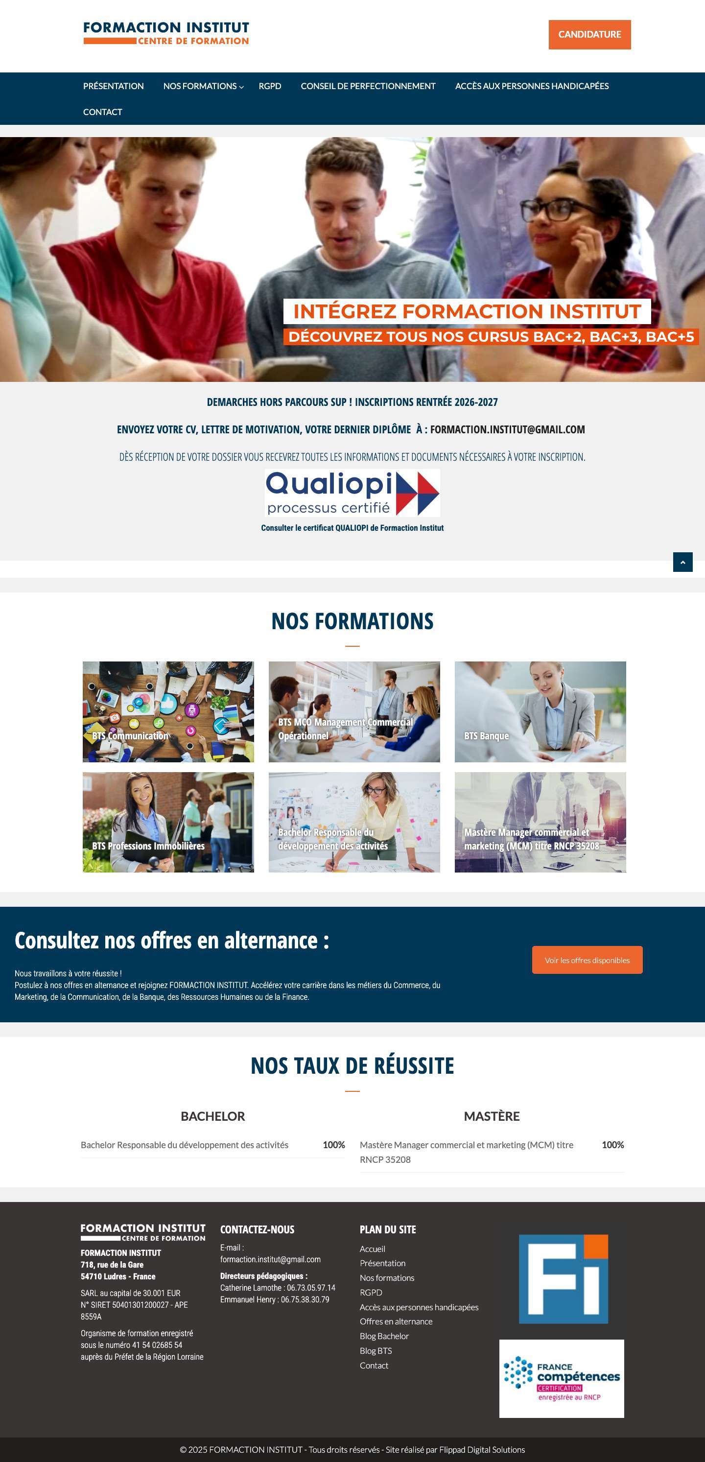 Formaction Institut - Votre centre de formation à Nancy - Full Screenshot